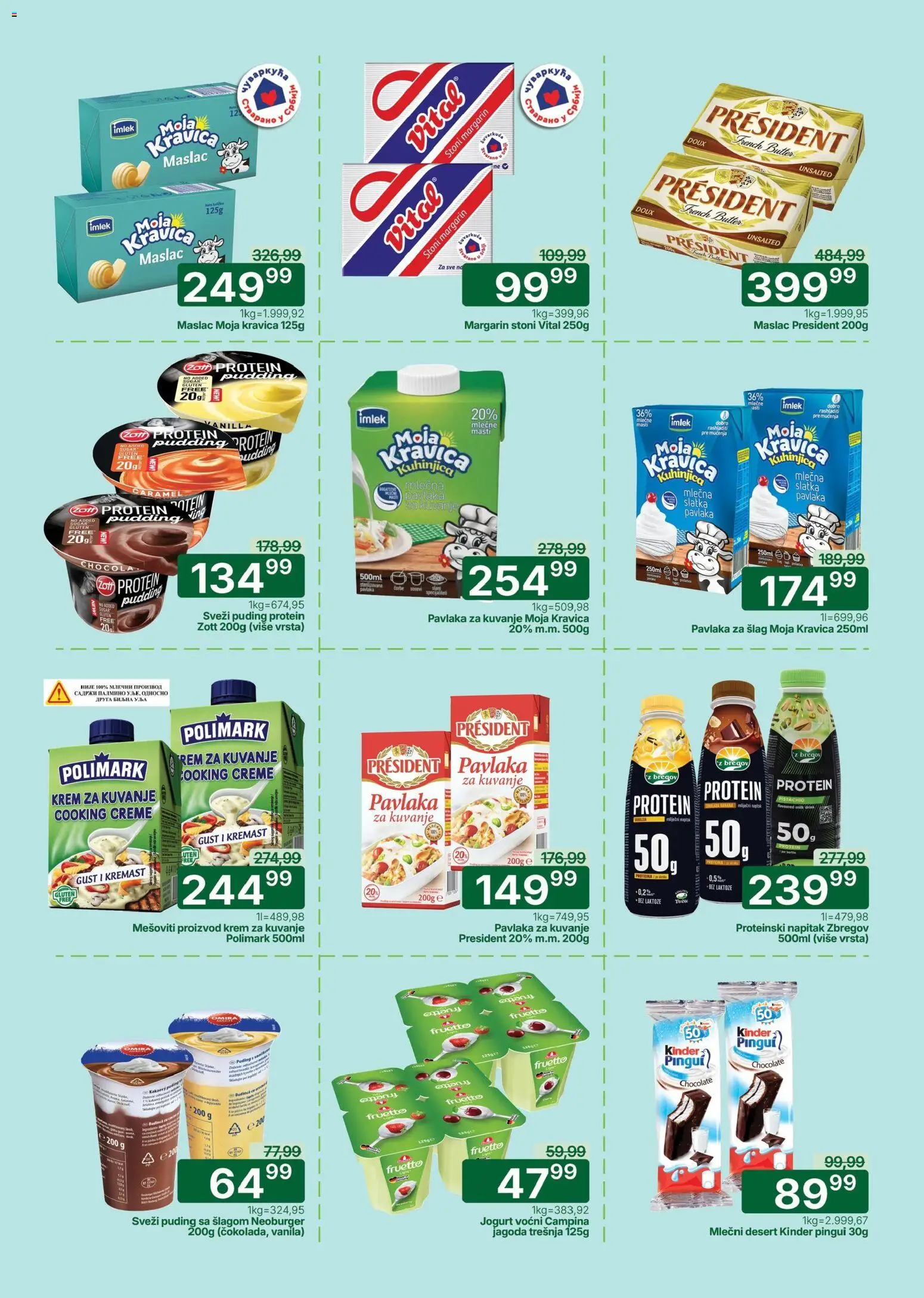 Univerexport katalog - važi od 13.04.2026 | Strana: 8 | Proizvode: Protein, Puding, Jogurt, Pavlaka