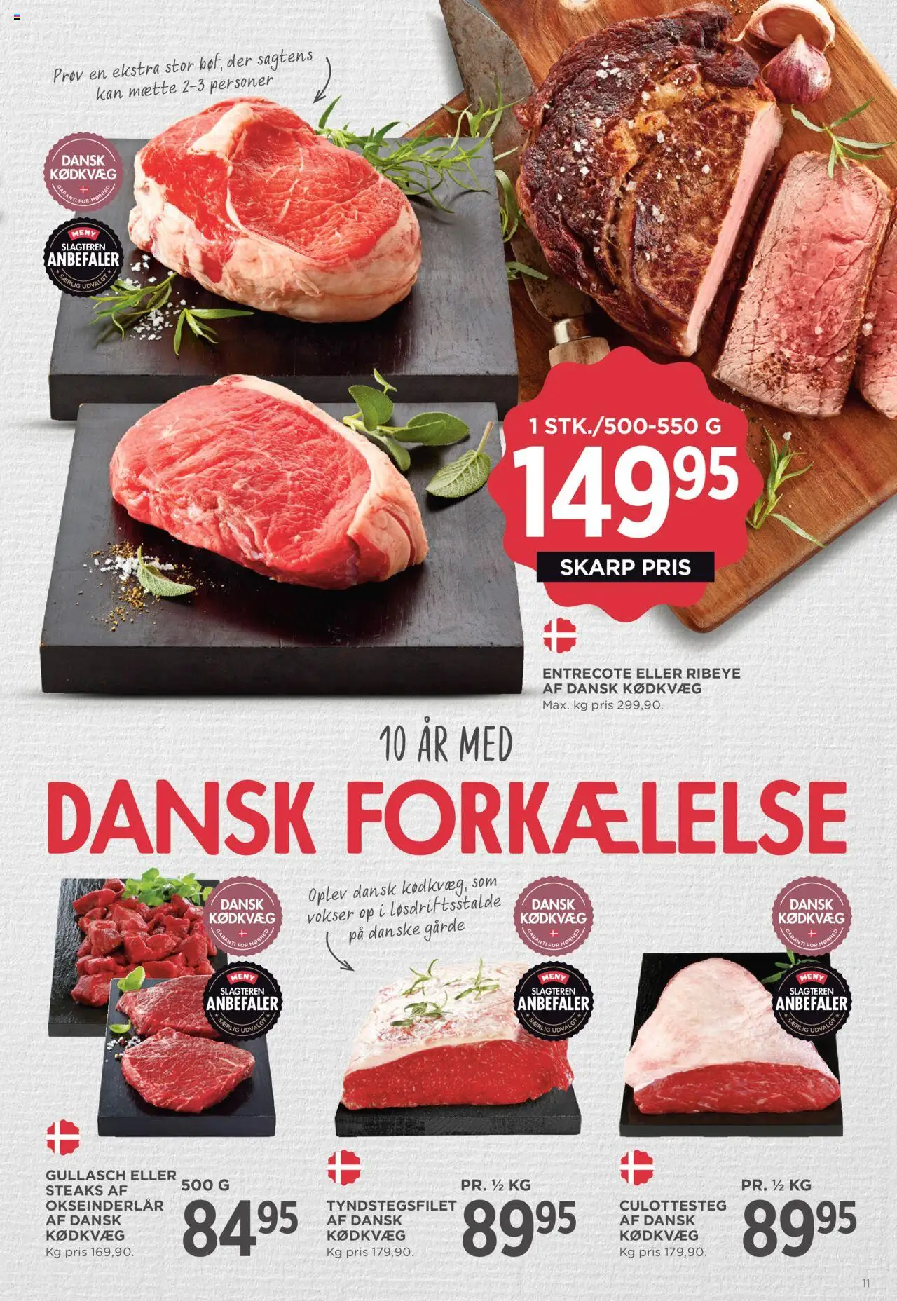Meny tilbudsavis – gyldig fra 12.09.2025 | Side: 12 | Produkter: Entrecote, Søm