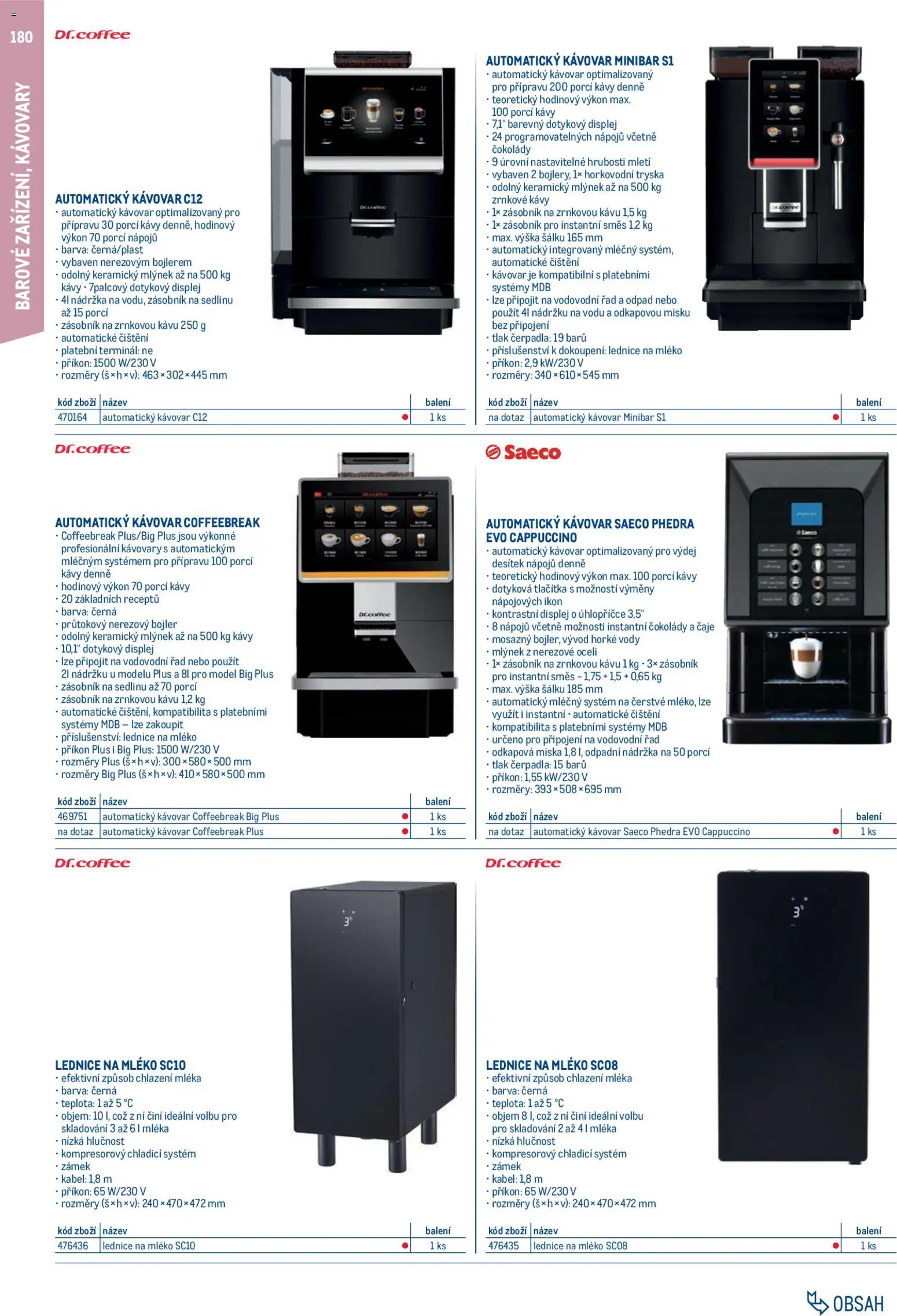 Makro leták - Gastro vybavení a zařízení od 01.02.2026 | Strana: 180 | Produkty: Mléko, Zásobník, Lednice, Cappuccino