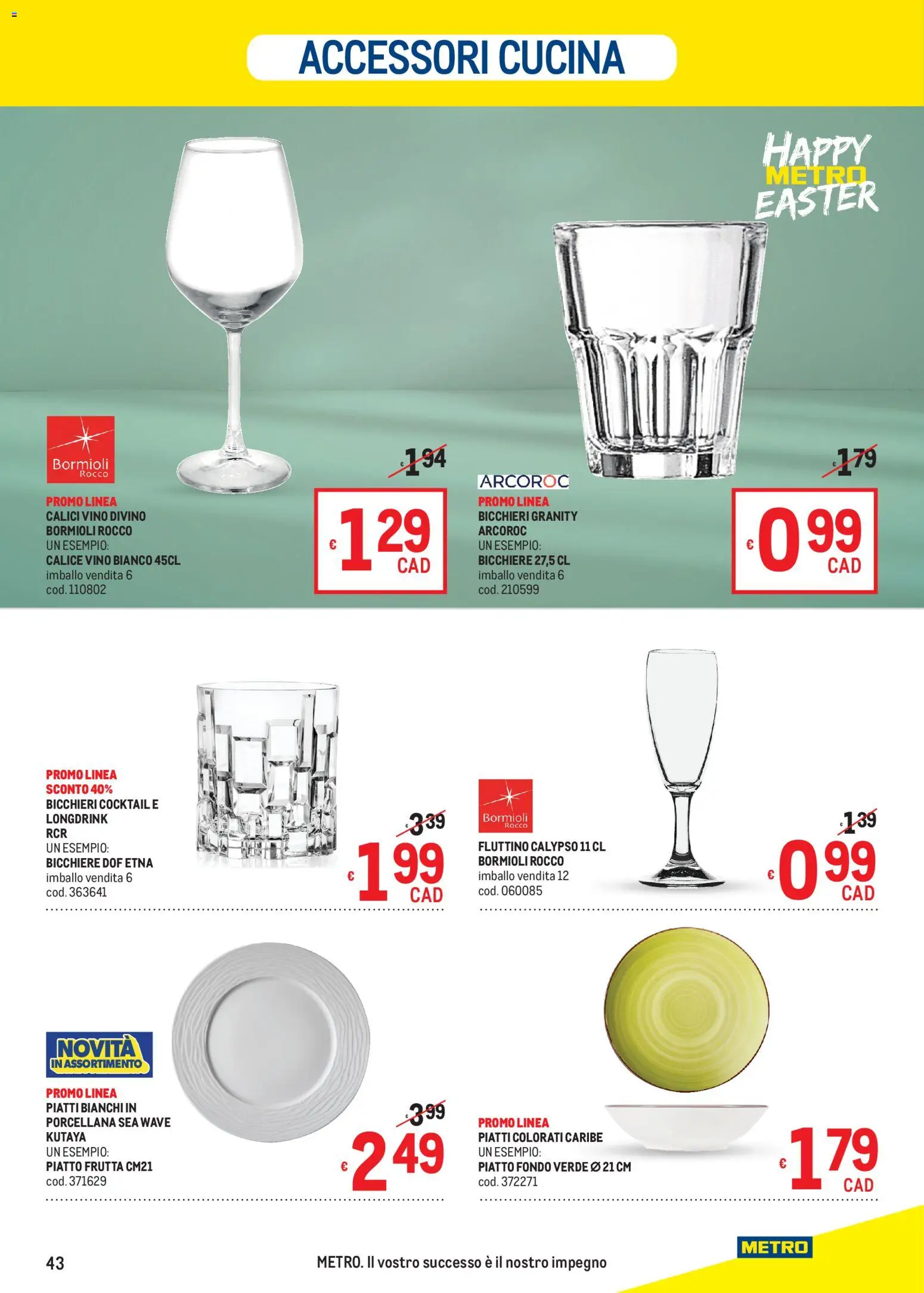 Volantino Metro volantino del 19.03.2026 | Pagina: 43 | Prodotti: Frutta, Vino, Piatto, Vino bianco