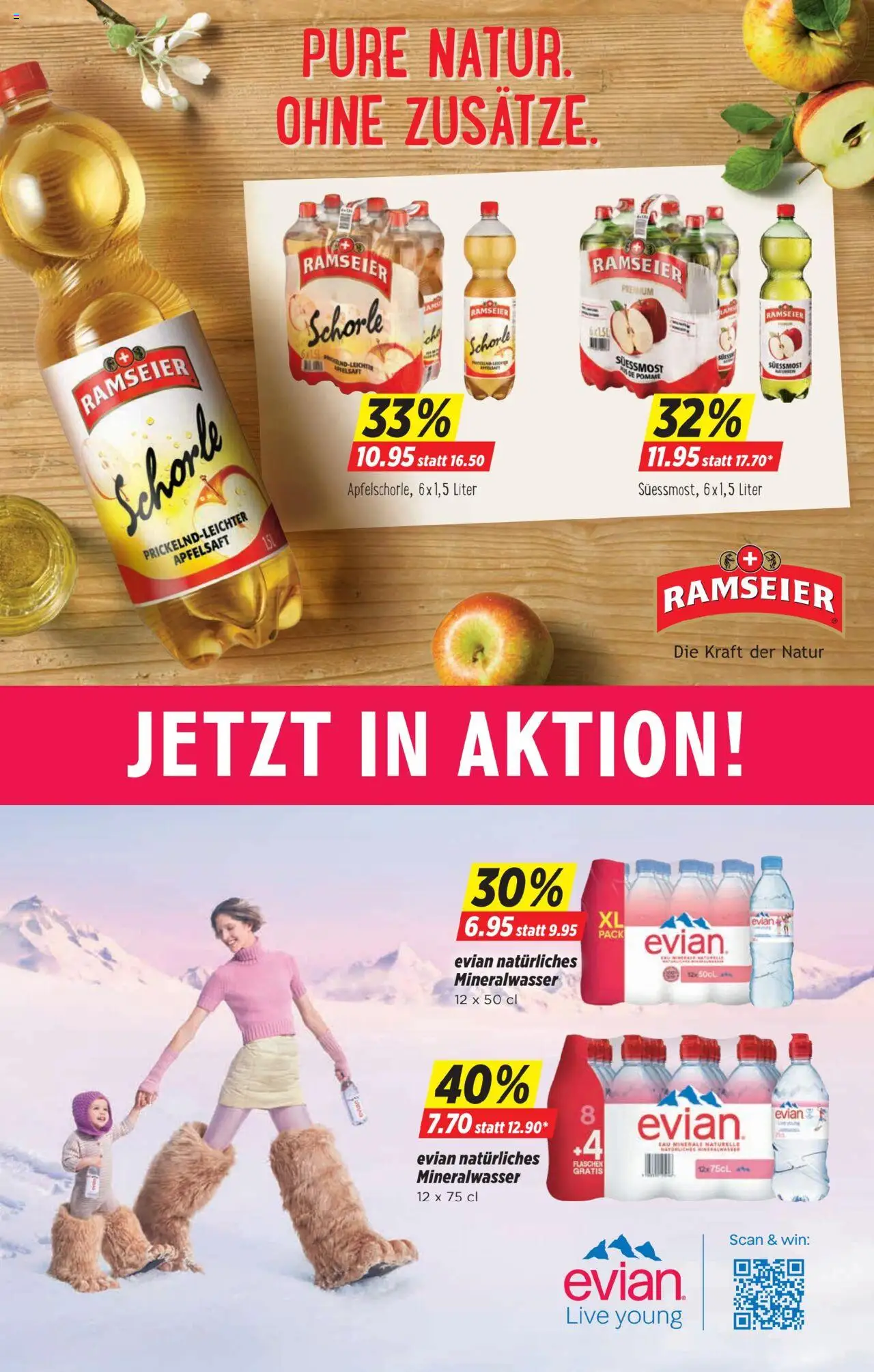 Denner Aktionen ab 19.08.2025 | Seite: 16 | Produkte: Apfelsaft, Mineralwasser, Apple