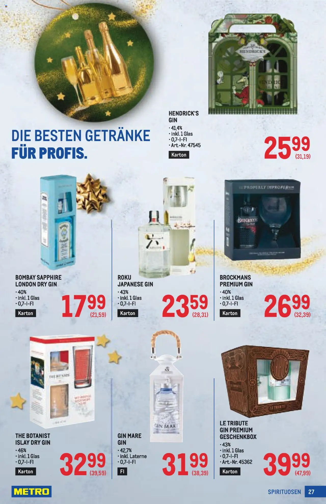Metro  Deko & Geschenke gültig ab 16.10.2025 | Seite: 27 | Produkte: Gin