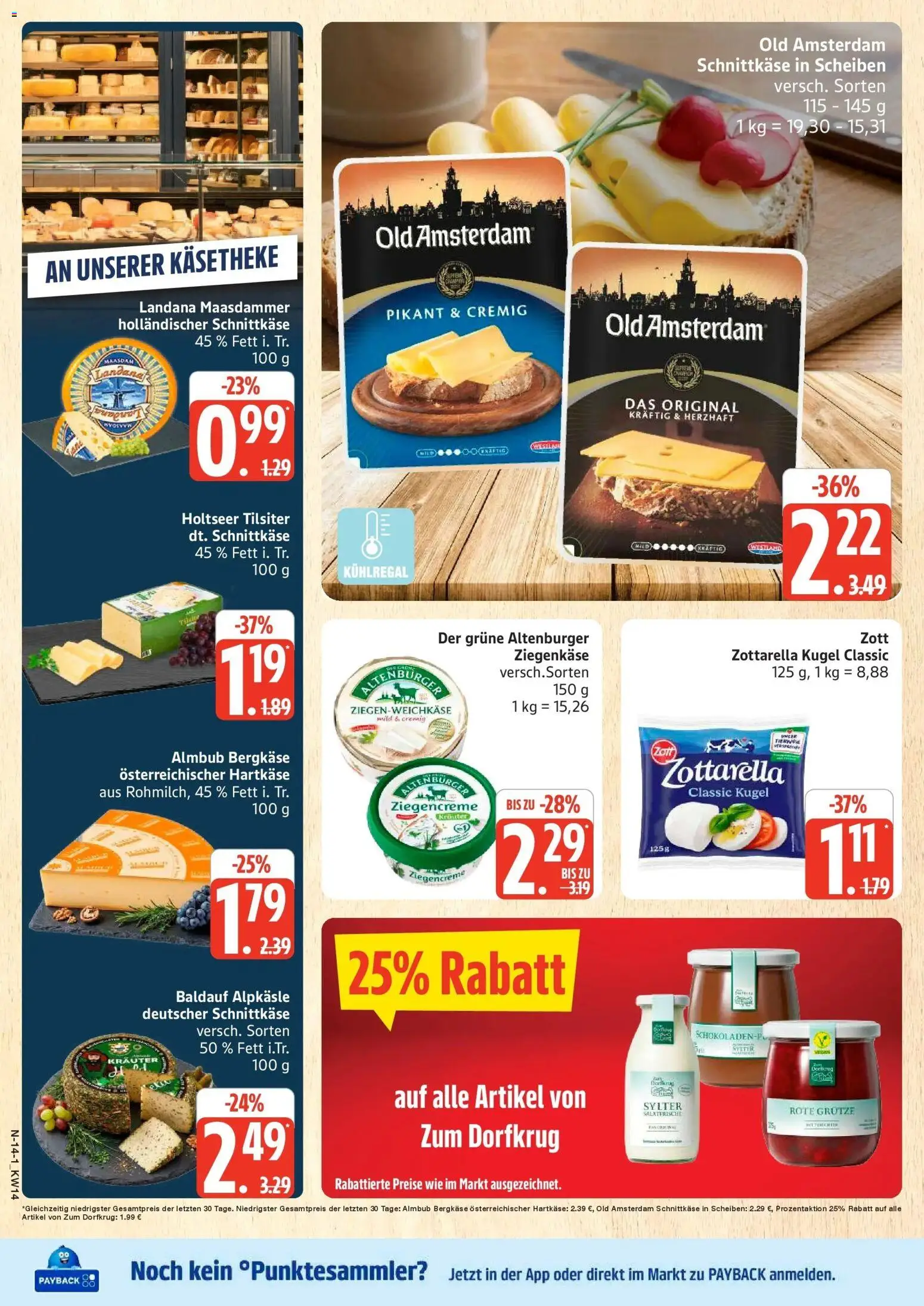 Edeka prospekt Rostock	 – gültig ab 30.03.2026 | Seite: 14 | Produkte: Mozzarella, Ziegenkäse, Dressing, Pudding