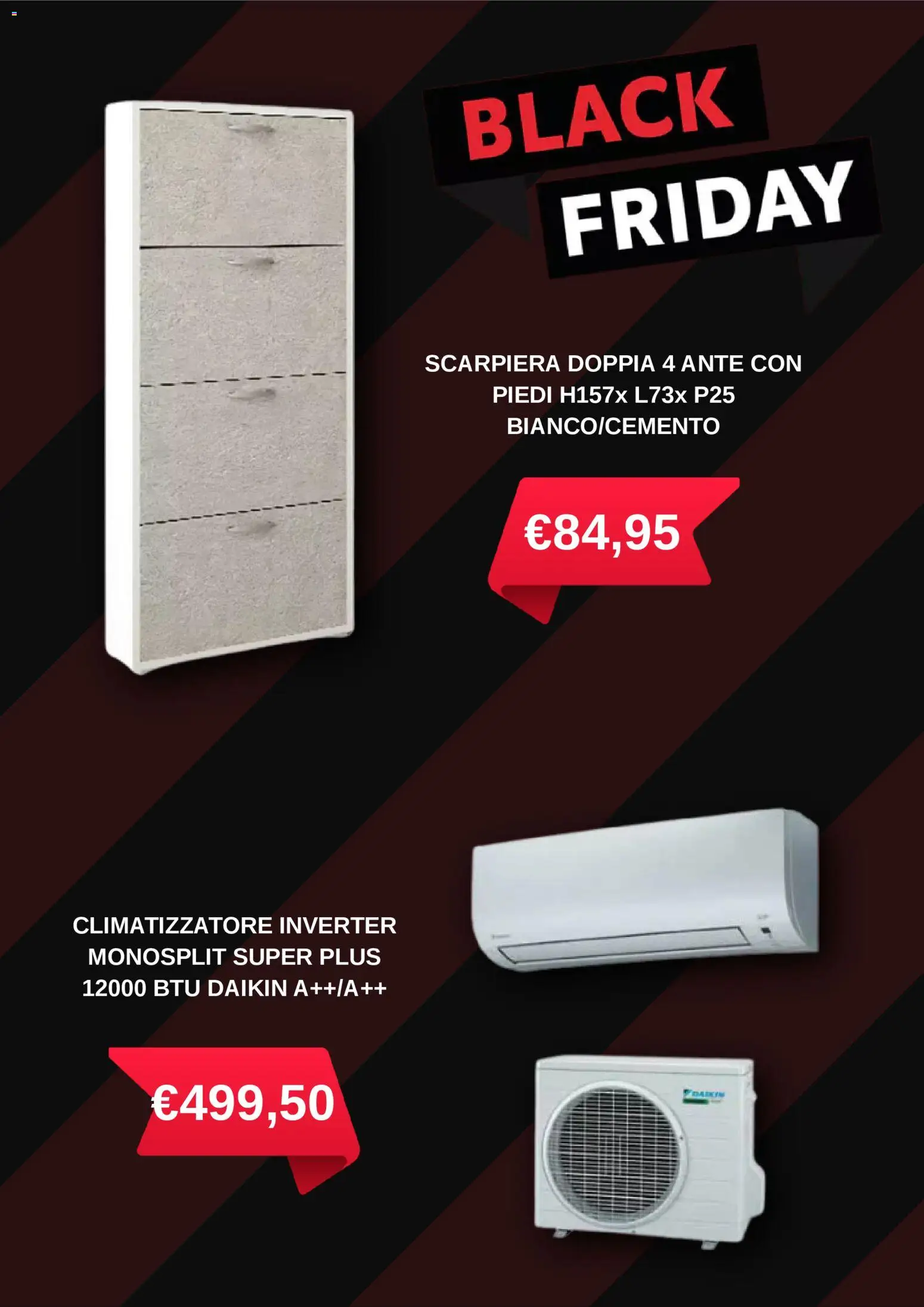 Volantino Brico Center del 24.11.2025 | Pagina: 3 | Prodotti: Climatizzatore, Scarpiera