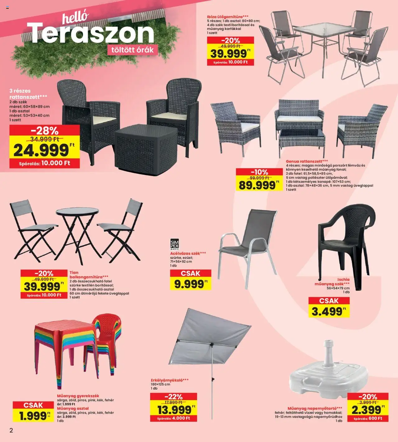 Interspar akciós ujság - amely érvényes a következő dátumtól: 29.05.2025 | Oldal: 2 | Termékek: Kanapé, Fotel, Asztal, Szék