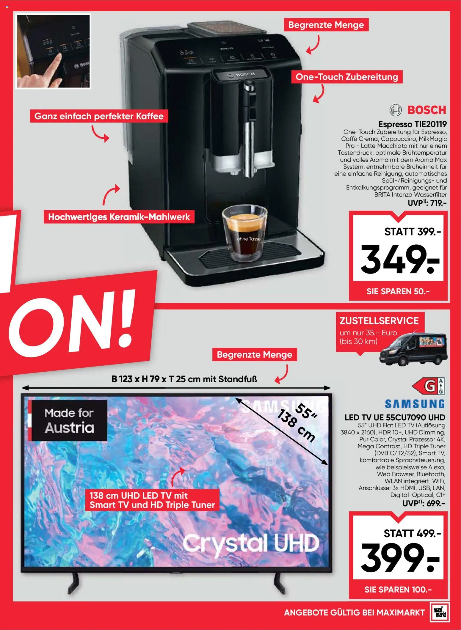 Maximarkt Flugblatt gültig ab 30.04.2026 | Seite: 23 | Produkte: TV, Samsung, Kaffee