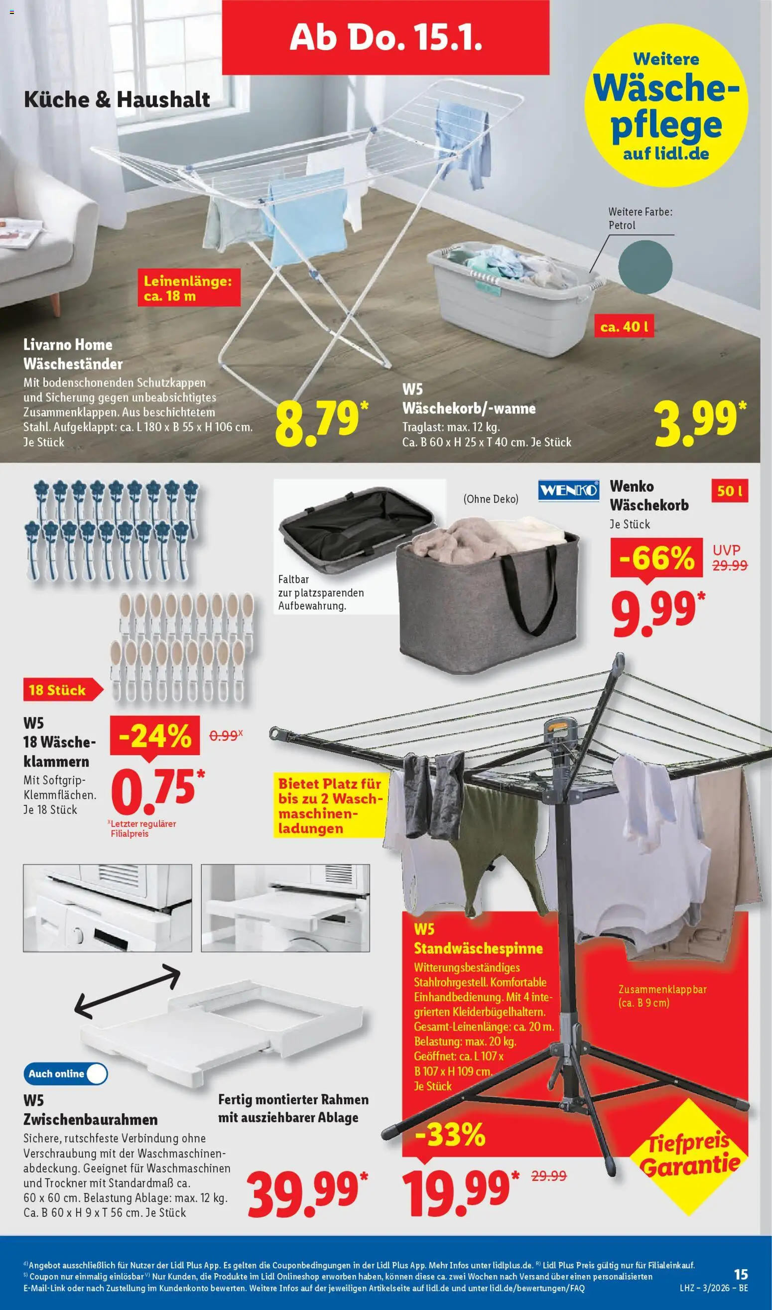 Lidl Prospekt Zossen – gültig ab 12.01.2026 | Seite: 33 | Produkte: Trockner, Küche, Waschestander