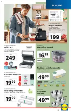 Catalog Lidl – valabil de la 07.07.2025 | Pagină: 25 | Produse: Mașină de tocat, Răzătoare, Role, Cârnați