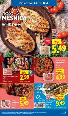 Svježi očišćeni jadranski brancin, 720 g, 1 kg = 13.18 - Pregled kataloga iz trgovine Lidl, vrijedi od 07.04.2026 | Stranica: 3