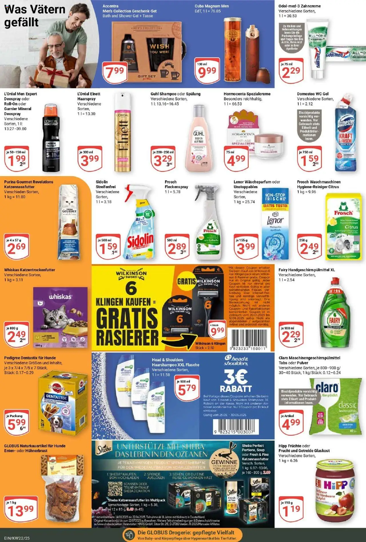 Globus prospekt Homburg-Einöd	 - gültig ab dem 25.05.2025 | Seite: 20 | Produkte: Eau de Toilette, Deospray, Pedigree, Himbeere