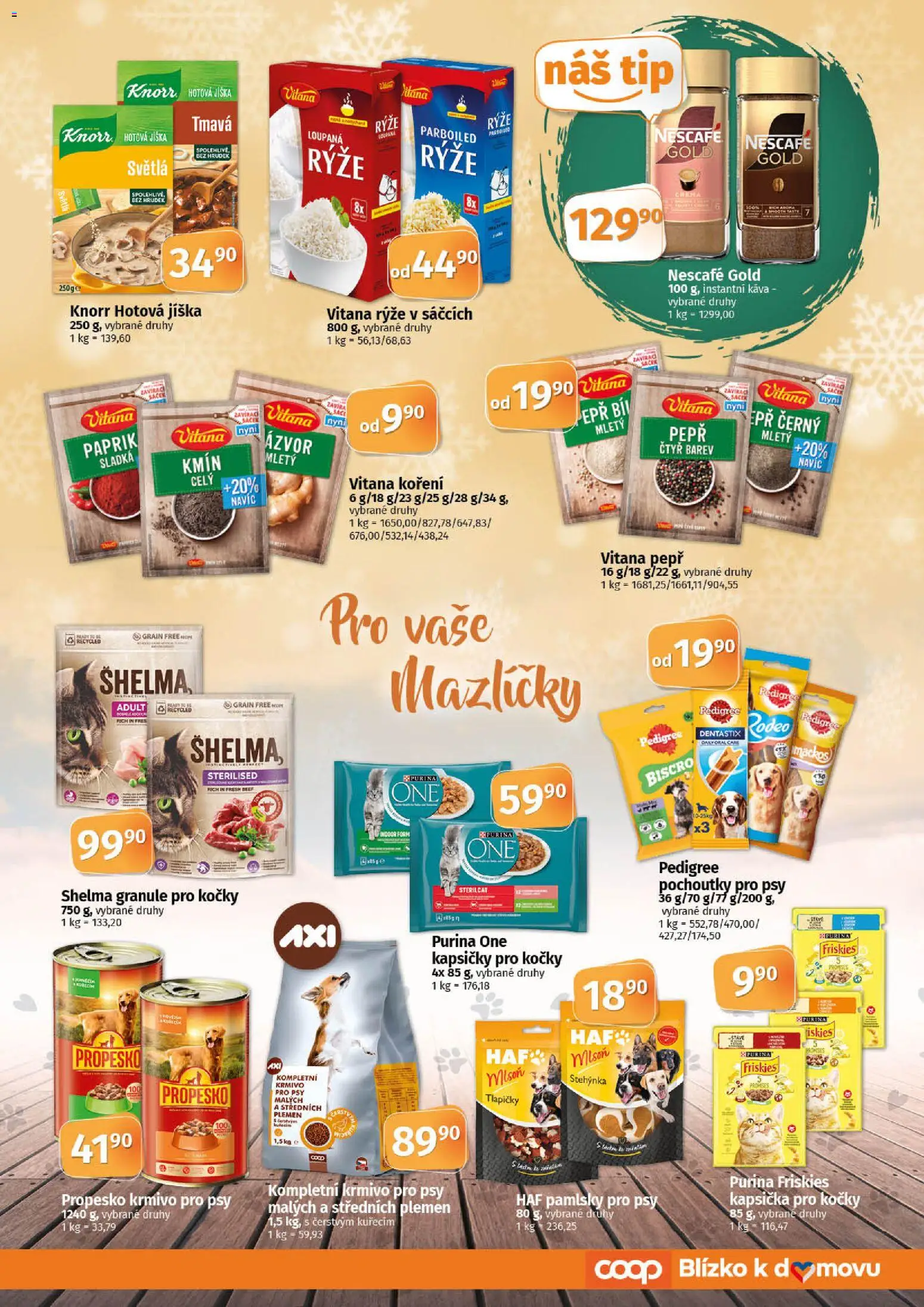 Coop leták - Tuty od 03.12.2025 | Strana: 9 | Produkty: Nescafé Gold, Purina, Granule pro kočky, Purina one