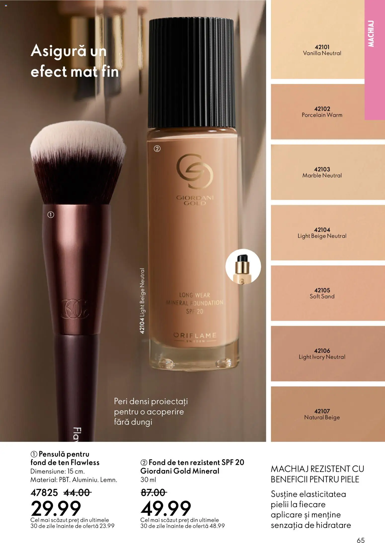 Noul catalog Oriflame – valabil de la 21.01.2026 | Pagină: 65 | Produse: Fond de ten, Machiaj