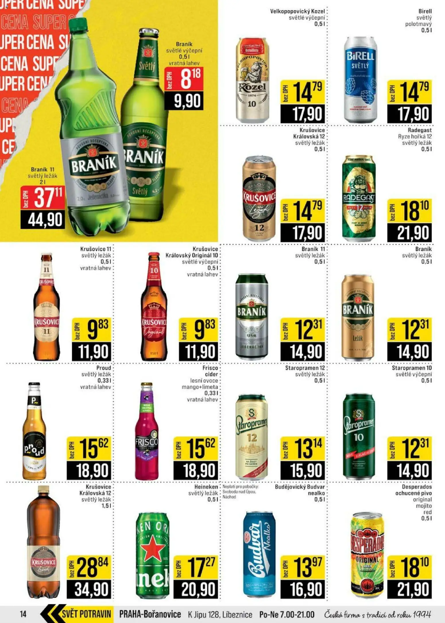 Jip leták - Cash & Carry od 04.02.2026 | Strana: 14 | Produkty: Ovoce, Pivo, Mojito, Krušovice