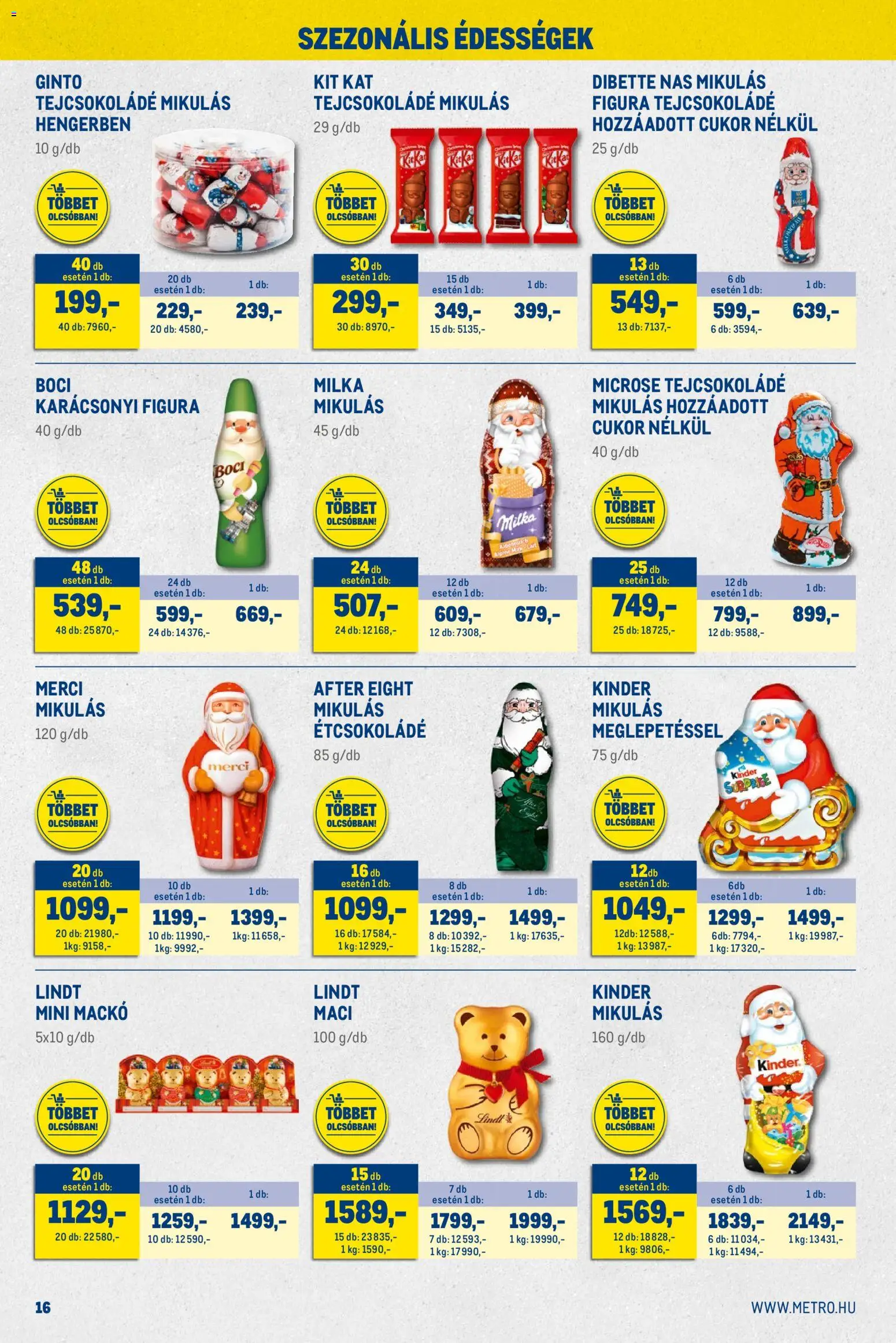 Metro akciós ujság - amely érvényes a következő dátumtól: 02.11.2025 | Oldal: 16 | Termékek: Édességek, Étcsokoládé, Tejcsokoládé, Cukor