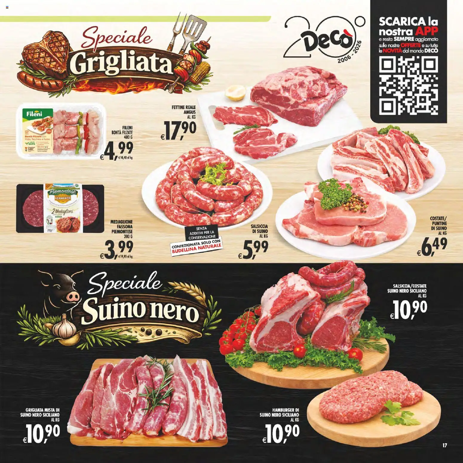 Volantino Decò del 27.03.2026 | Pagina: 17 | Prodotti: Suino, Tacchino, Salsiccia, Hamburger