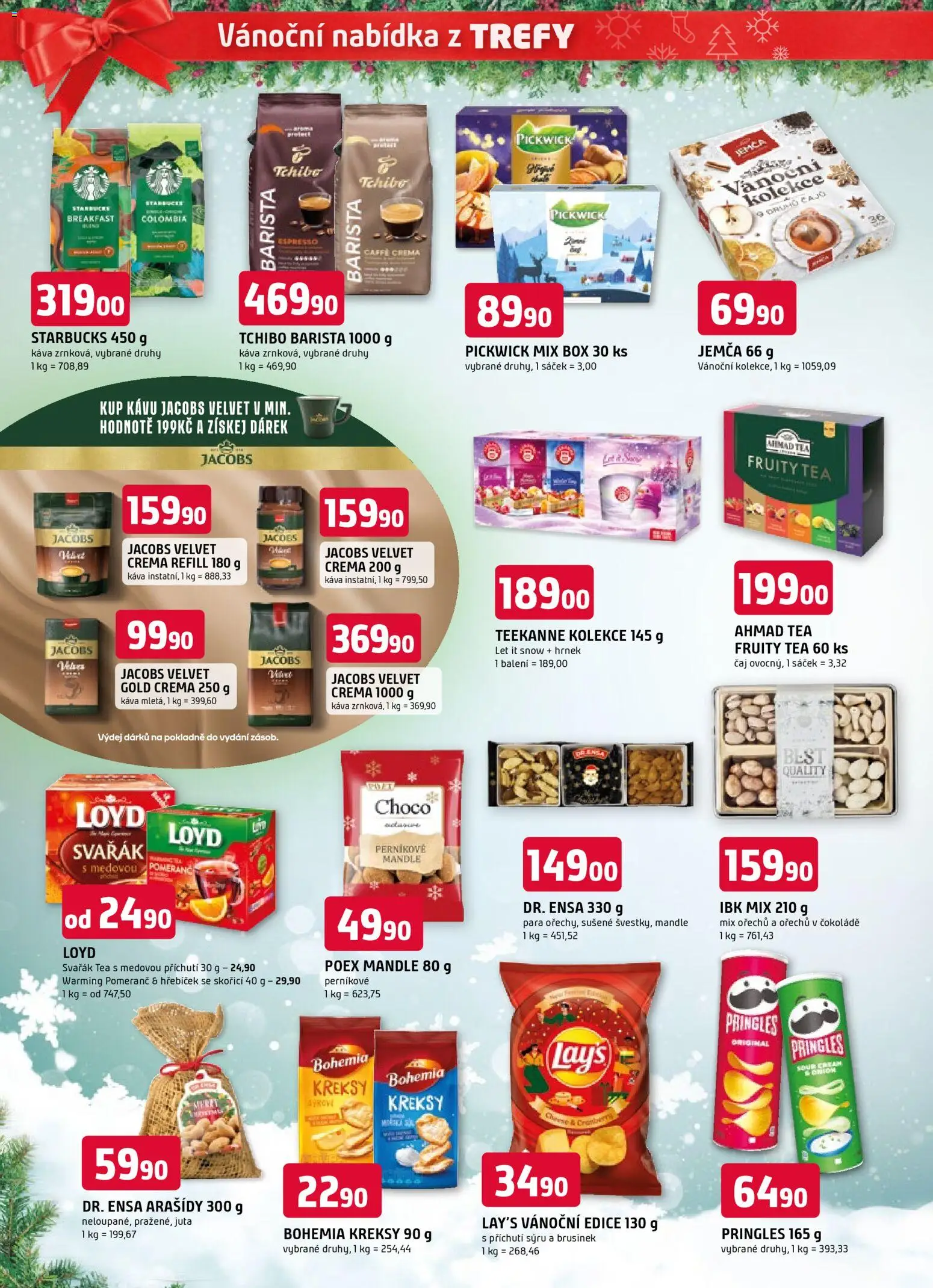 Trefa leták - Vánoční speciál od 19.11.2025 | Strana: 10 | Produkty: Mix ořechů, Čaj, Tchibo, Arašídy