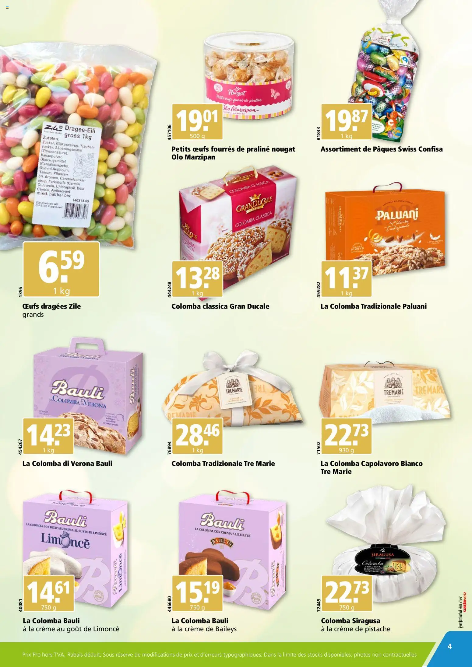 Aligro Aktionen Pâques Chavannes, Matran, Genève, Sion – gültig ab 16.02.2026 | Seite: 4 | Produkte: Creme