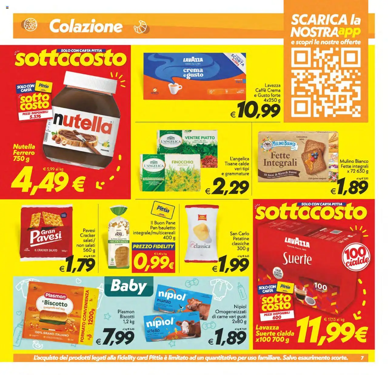 Volantino SuperConveniente del 03.10.2025 | Pagina: 7 | Prodotti: Caffè, Biscotti, Nutella, Piatto