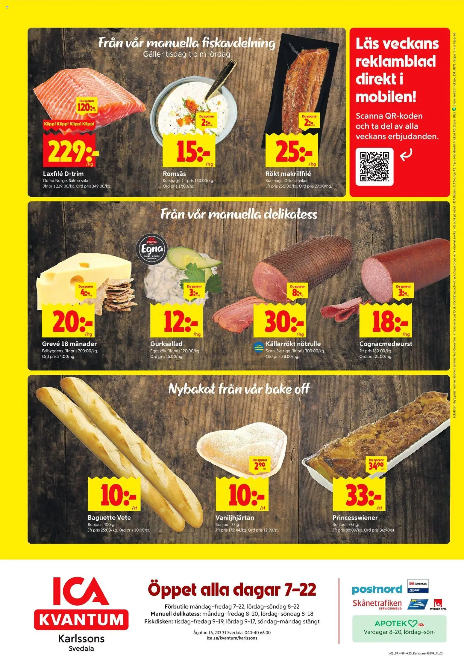 ICA Kvantum reklamblad aktuell från 12.01.2026 | Sida: 12 | Produkter: Baguette, Galler, Papper, Spel