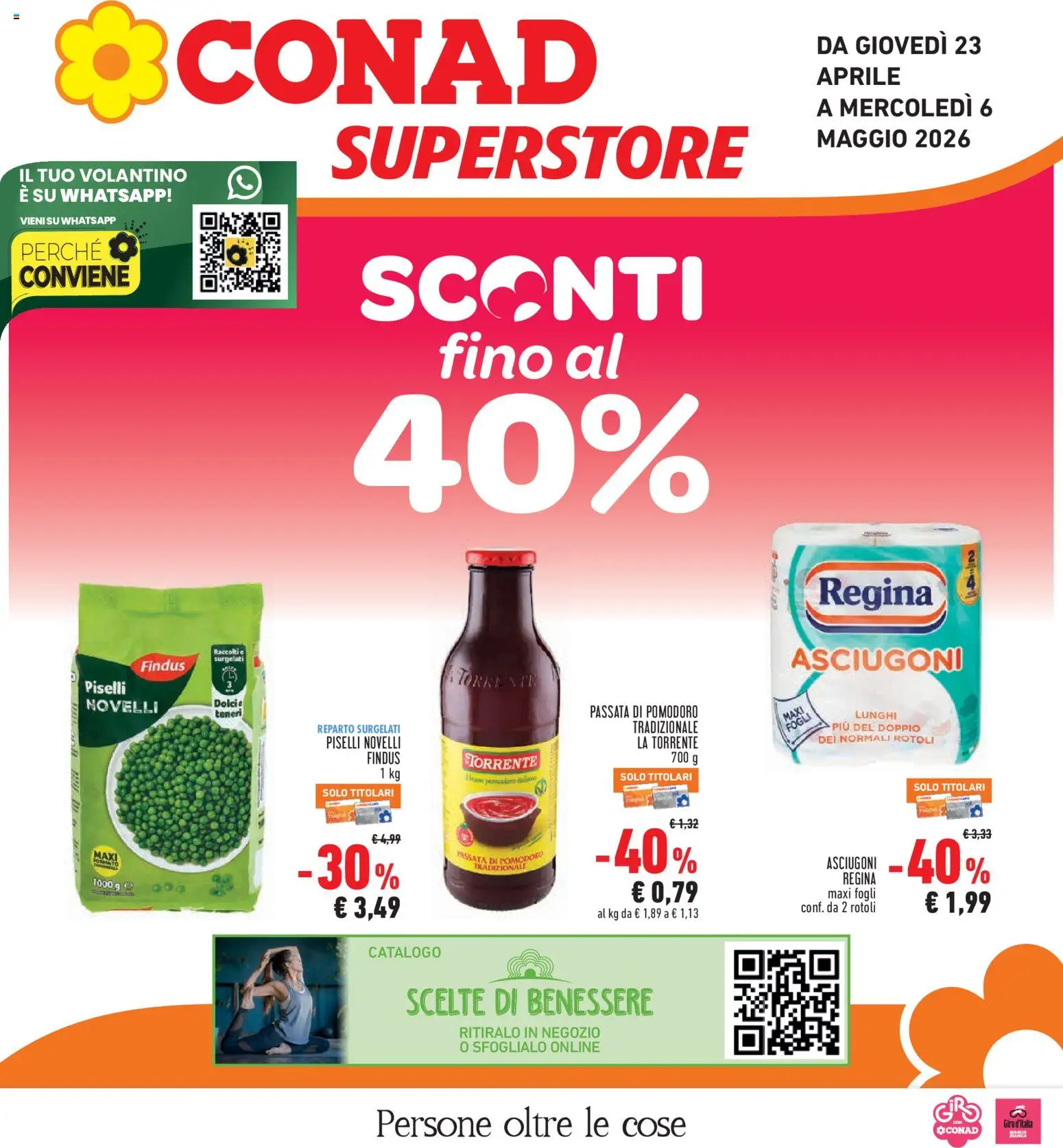 Volantino Conad del 23.04.2026 | Pagina: 1 | Prodotti: Pomodoro, Passata di pomodoro, Piselli