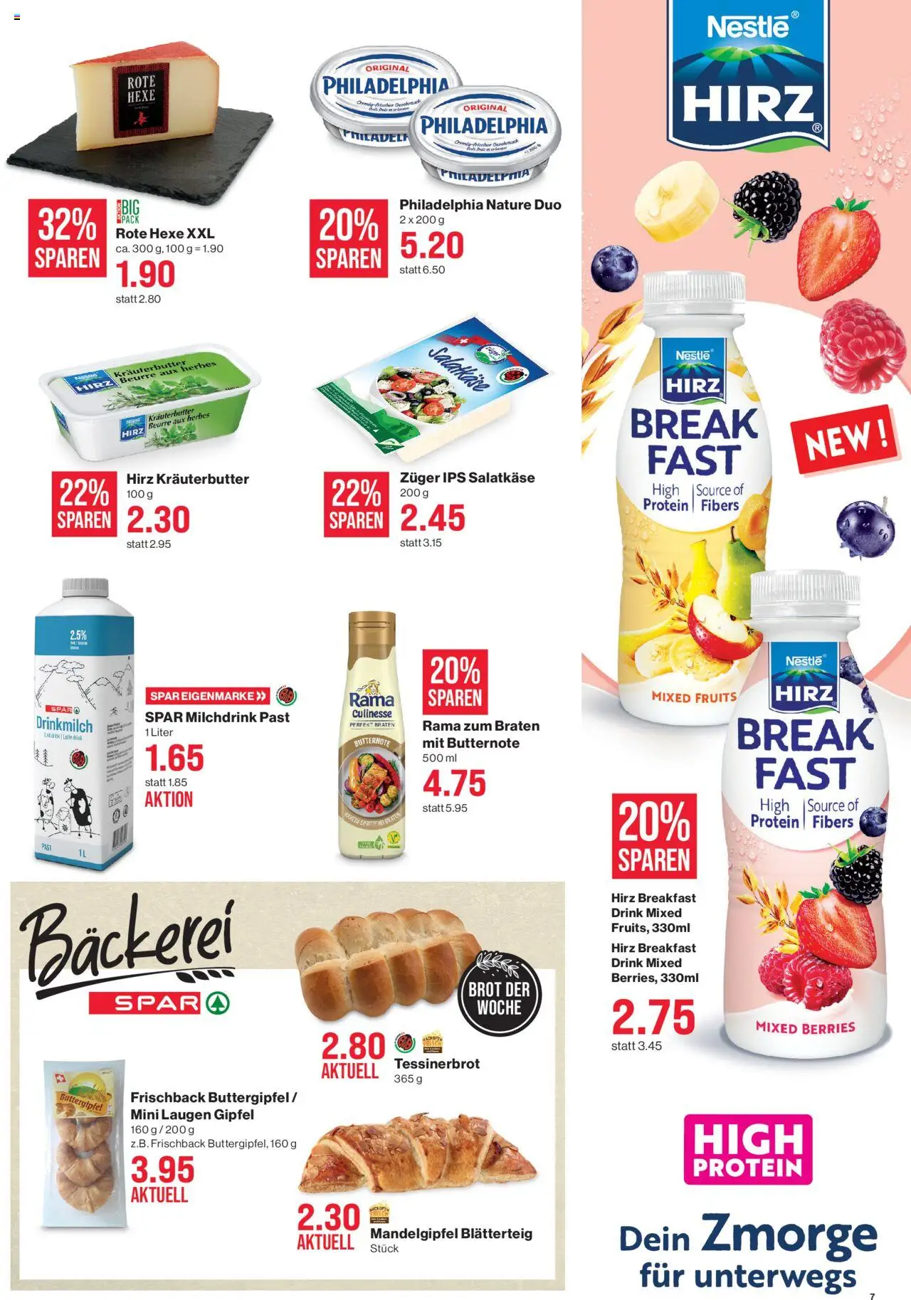 SPAR Aktionen ab 14.08.2025 | Seite: 7 | Produkte: Bäckerei, Kräuterbutter, Brot