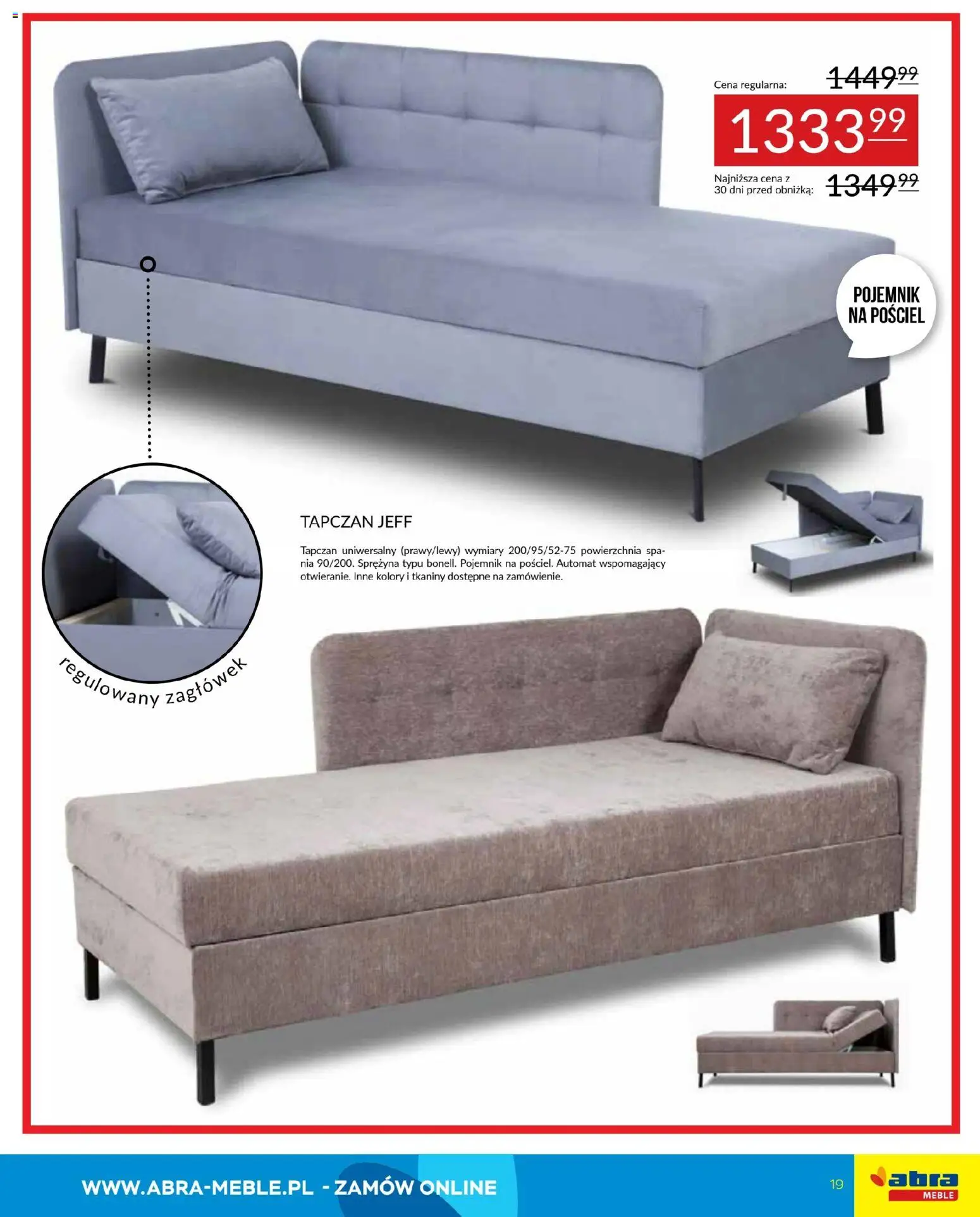 Abra meble Gazetka od 29.01.2026 | Strona: 19 | Produkty: Pościel