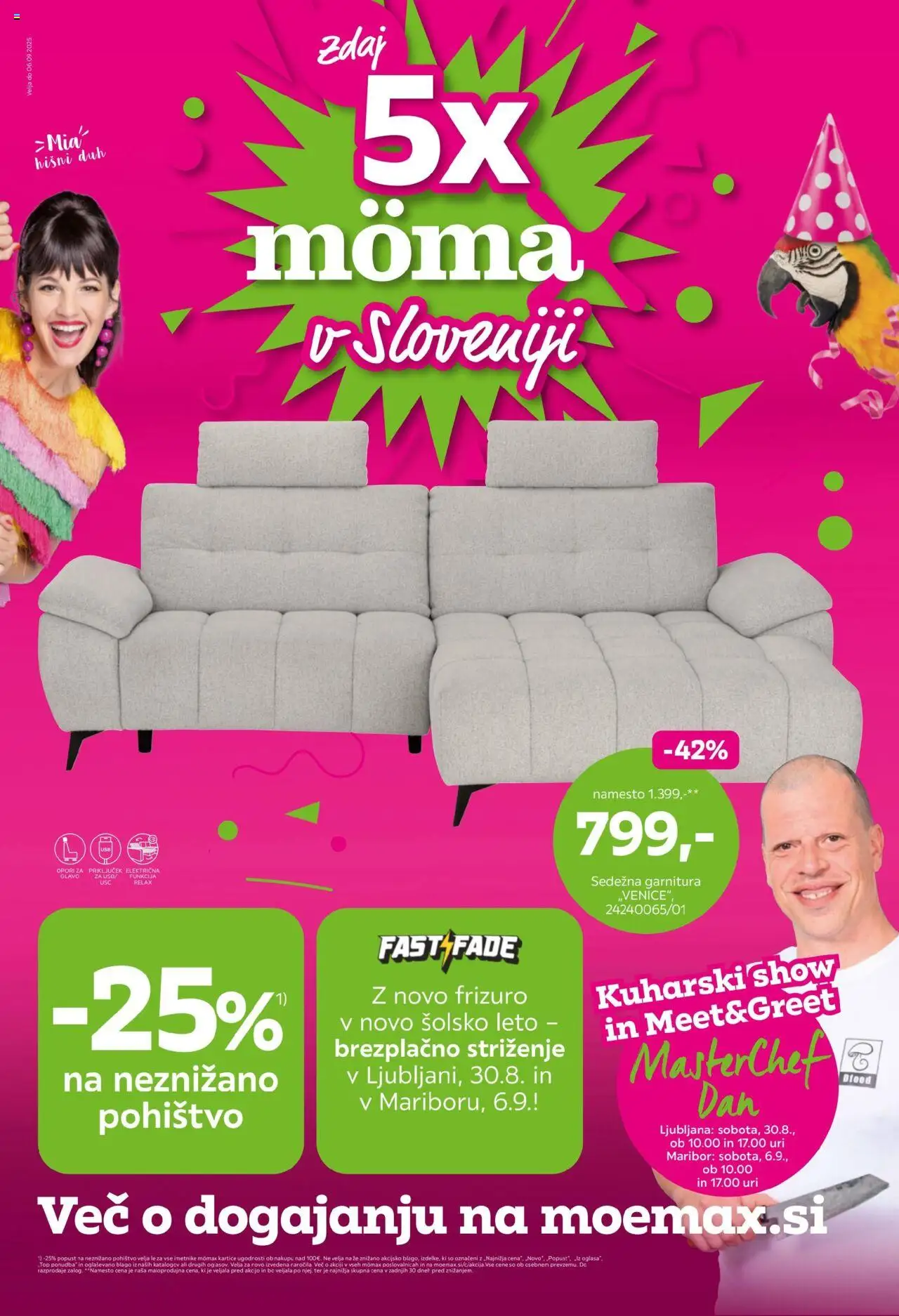 Mömax katalog │ velja od 25.08.2025 | Stran: 1 | Izdelki: Pohištvo, Sedezna garnitura