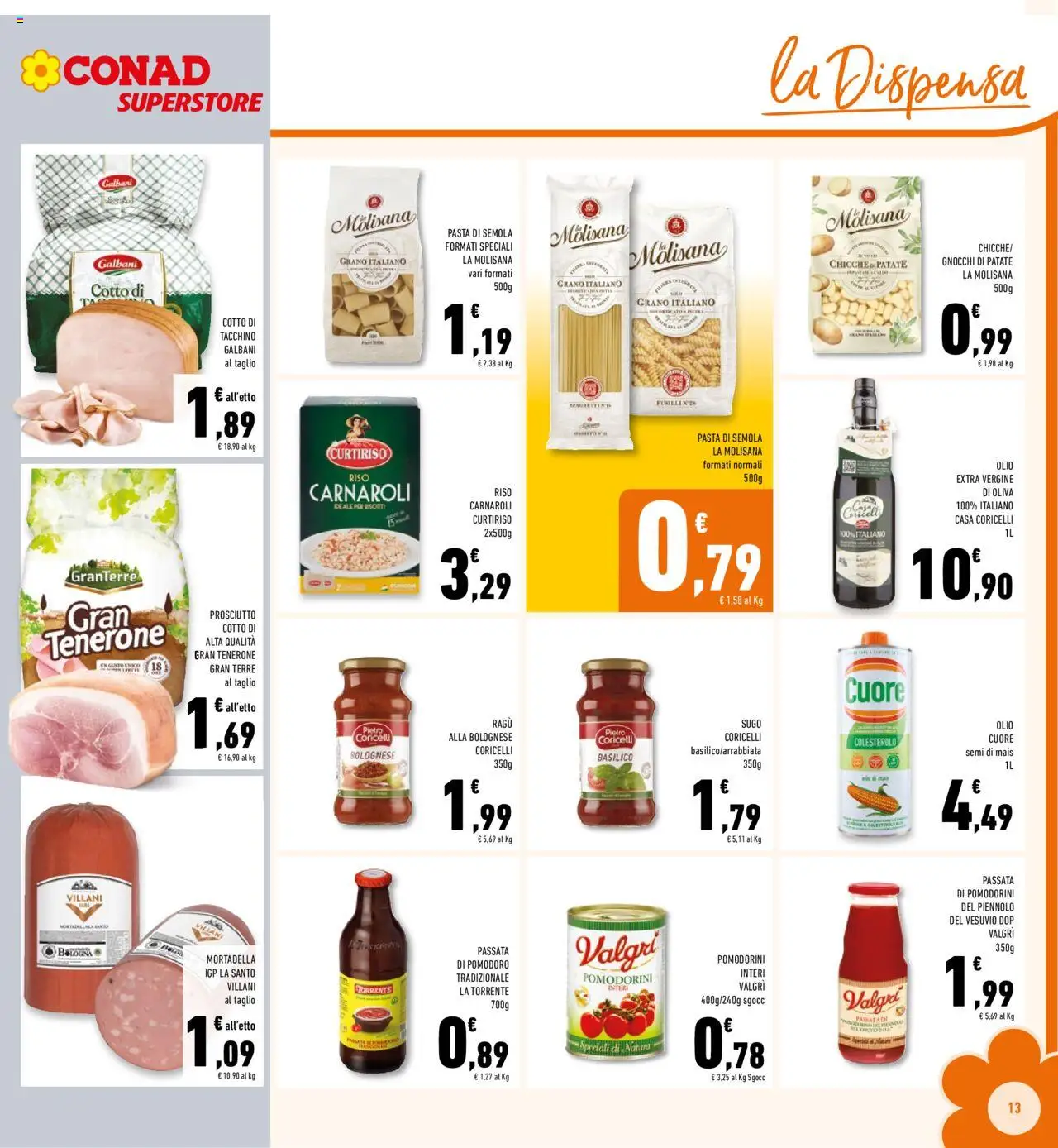 Volantino Conad del 24.09.2025 | Pagina: 13 | Prodotti: Pomodorini, Riso Carnaroli, Basilico, Mais