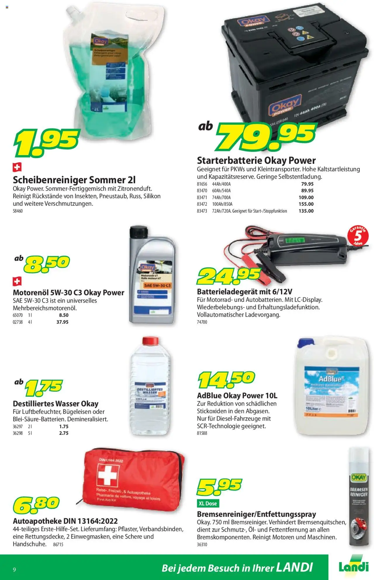 Landi Aktionen ab 23.06.2025 | Seite: 13 | Produkte: Öl, Wasser, Bügeleisen