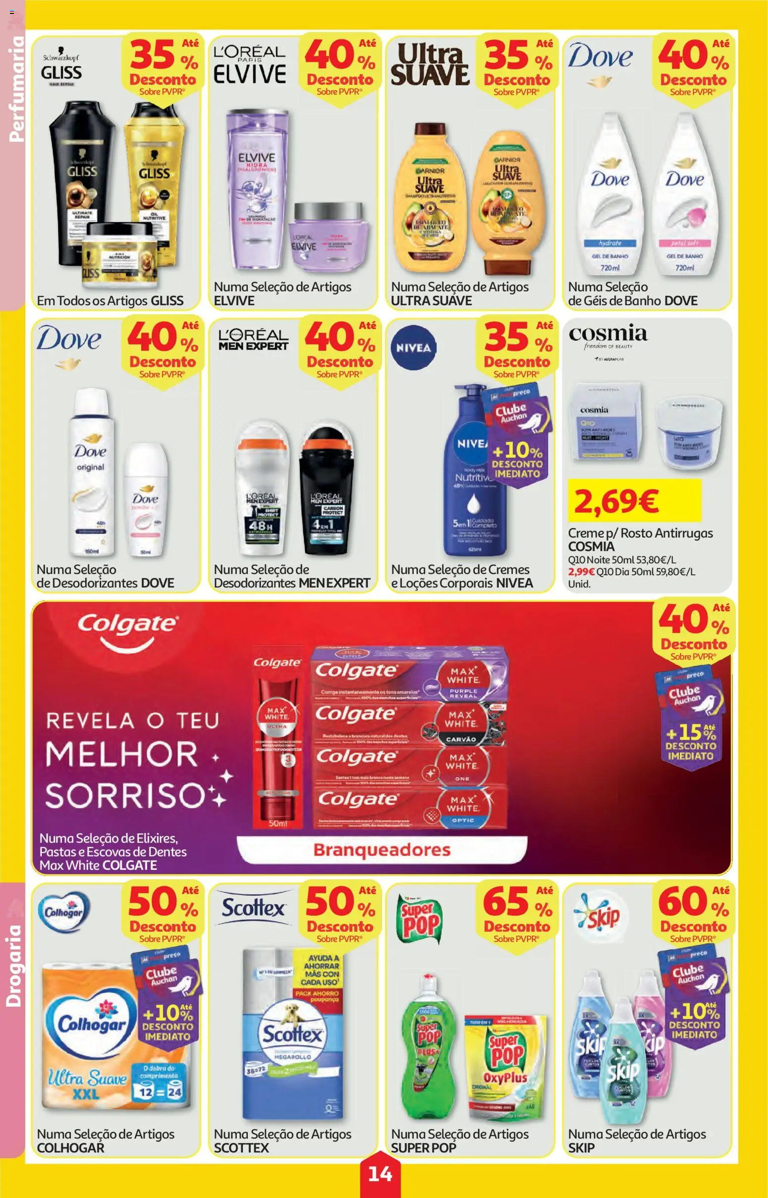 Auchan folheto │ válido de 08.01.2026 | Página: 14 | Produtos: Gel de banho, Banho, Creme