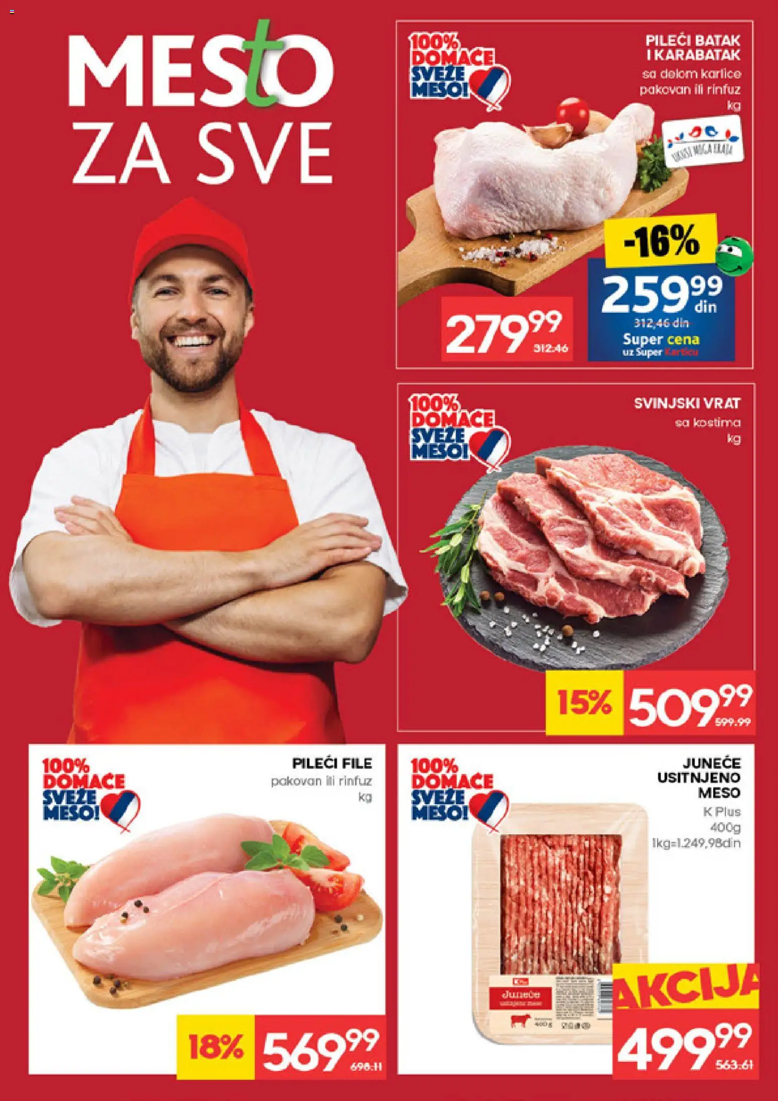 Roda katalog - važi od 19.02.2026 | Strana: 4 | Proizvode: Pileći file, Svinjski vrat, Pileći batak