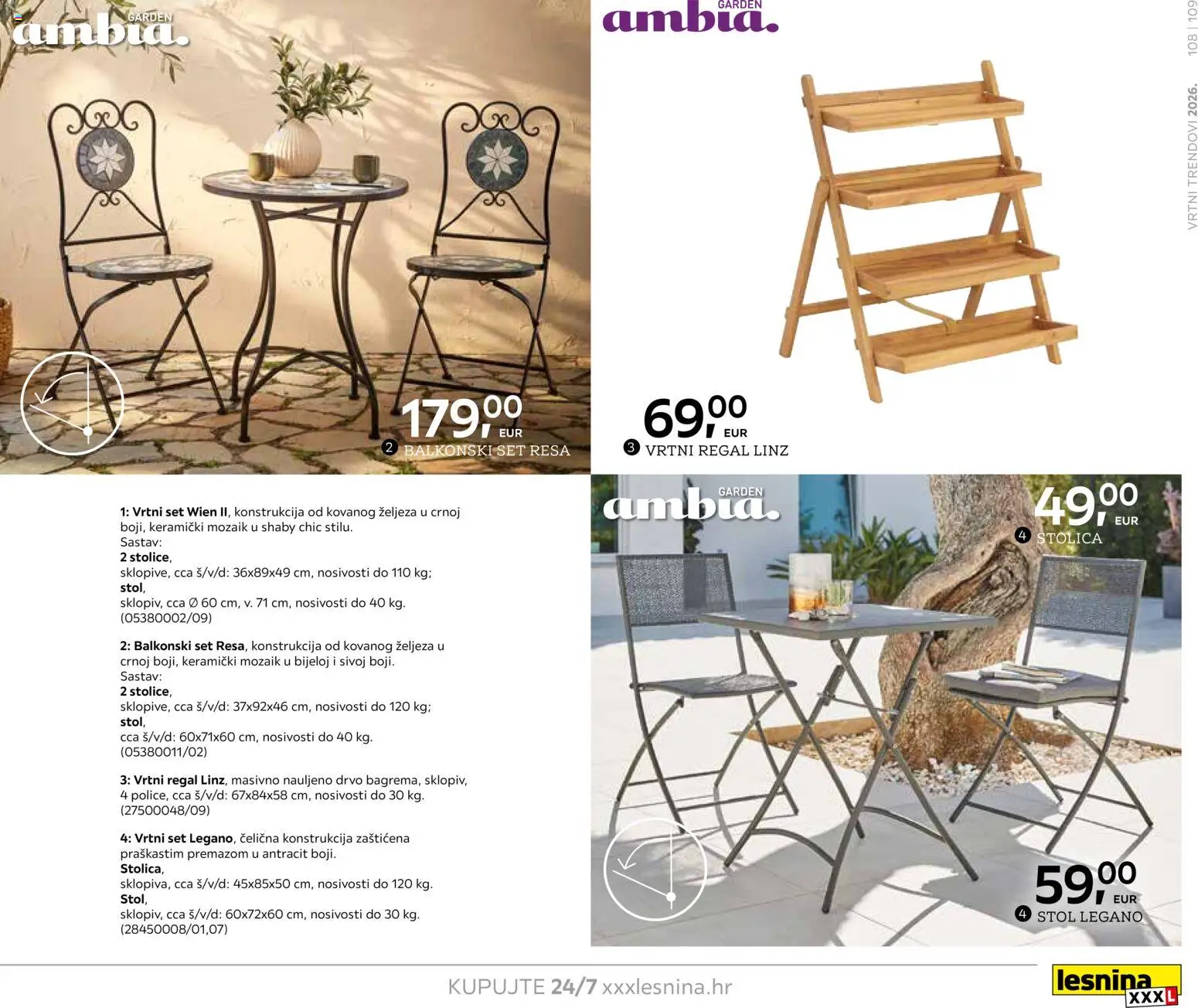 Lesnina katalog | vrijedi od 06.02.2026 | Stranica: 109 | Proizvodi: Stol, Stolica, Regal