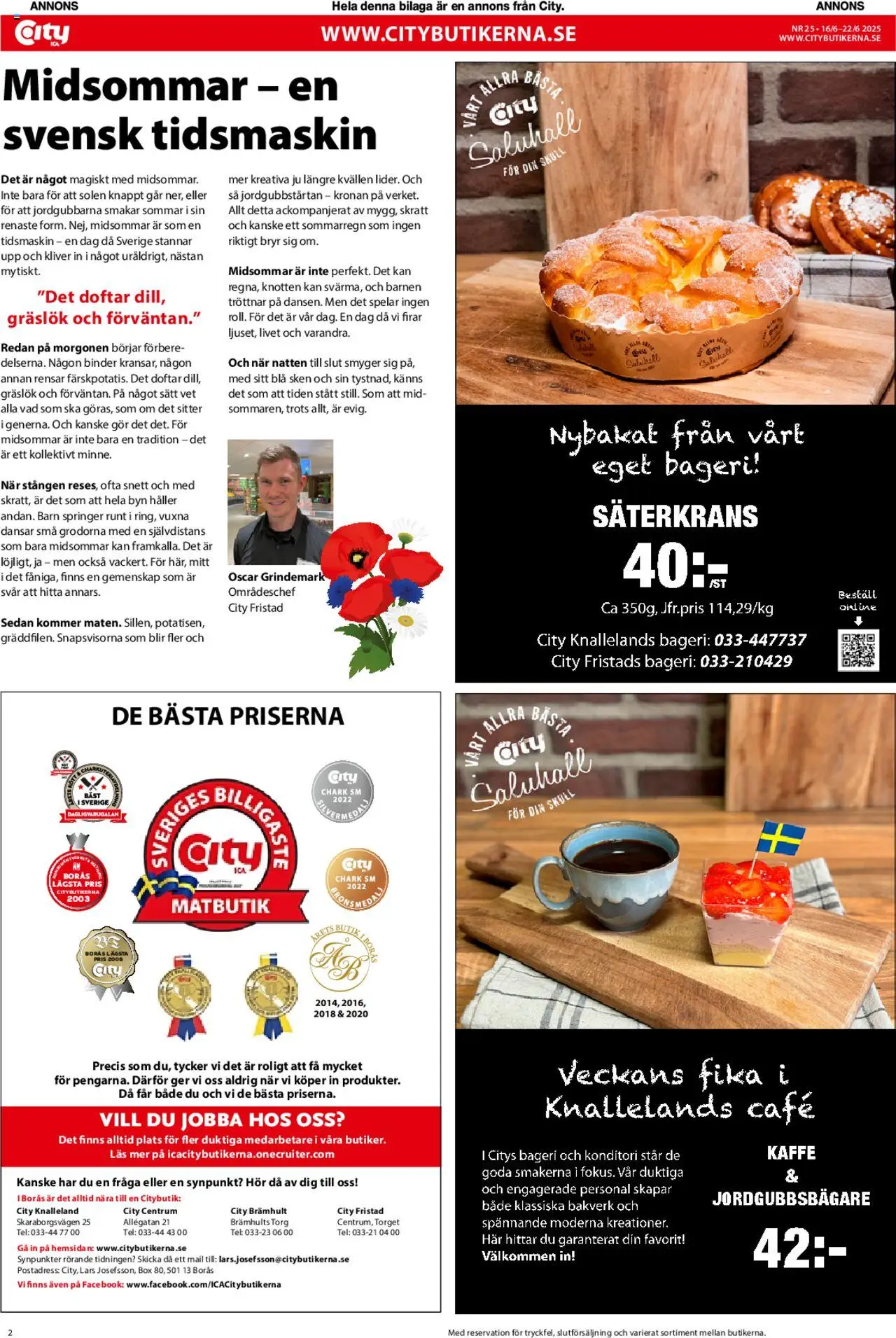 ICA Kvantum reklamblad aktuell från 16.06.2025 | Sida: 2 | Produkter: Bageri, Gräslök, Kaffe