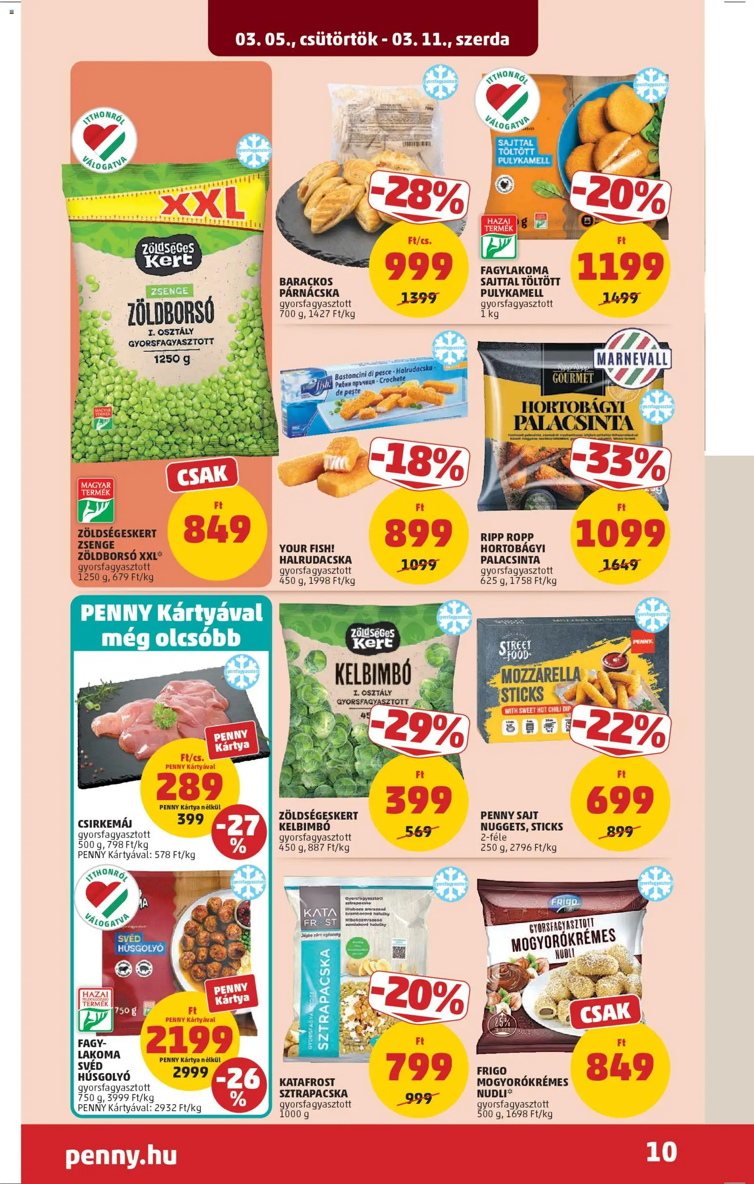 PENNY akciós ujság - amely érvényes a következő dátumtól: 05.03.2026 | Oldal: 14 | Termékek: Chili, Mozzarella, Sajt, Kelbimbó