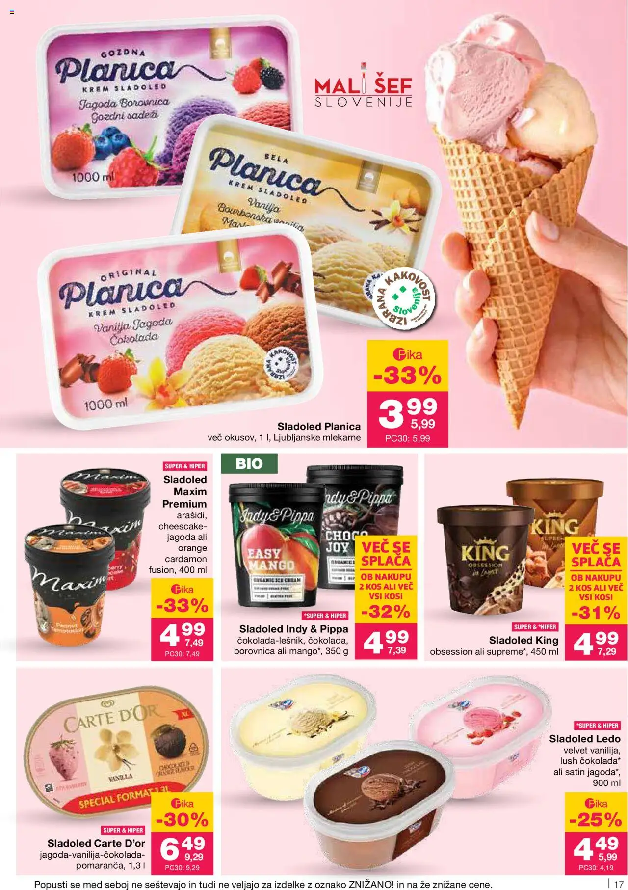 Mercator katalog │ velja od 12.06.2025 | Stran: 17 | Izdelki: Kos, Cokolada, Sladoled, Mango