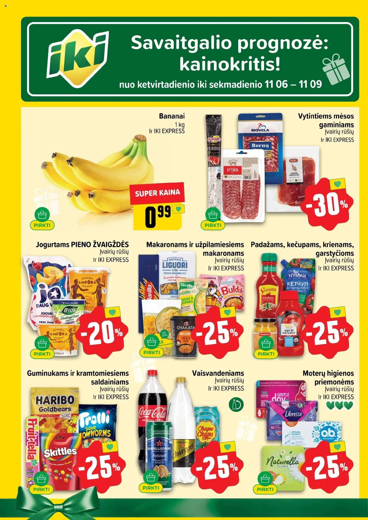 IKI akcijos nuo 03.11.2025 | Puslapis: 58 | Prekių: Jogurtas, Bananai