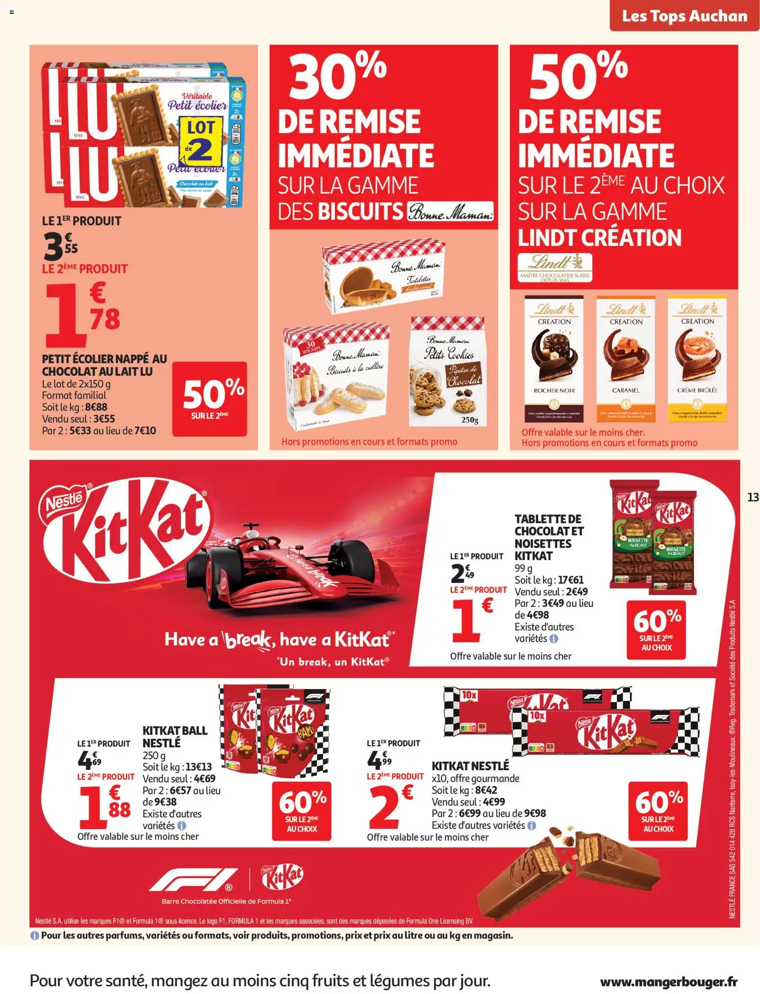 {H1} | Page: 13 | Produits: Biscuits à la cuillère, Chocolat, Crème, Biscuits