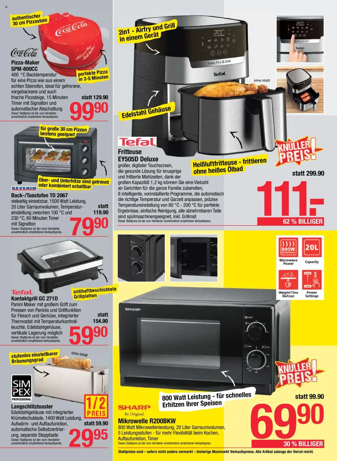Maximarkt Flugblatt gültig ab 13.10.2025 | Seite: 22 | Produkte: Mikrowelle, Grill, Pizza