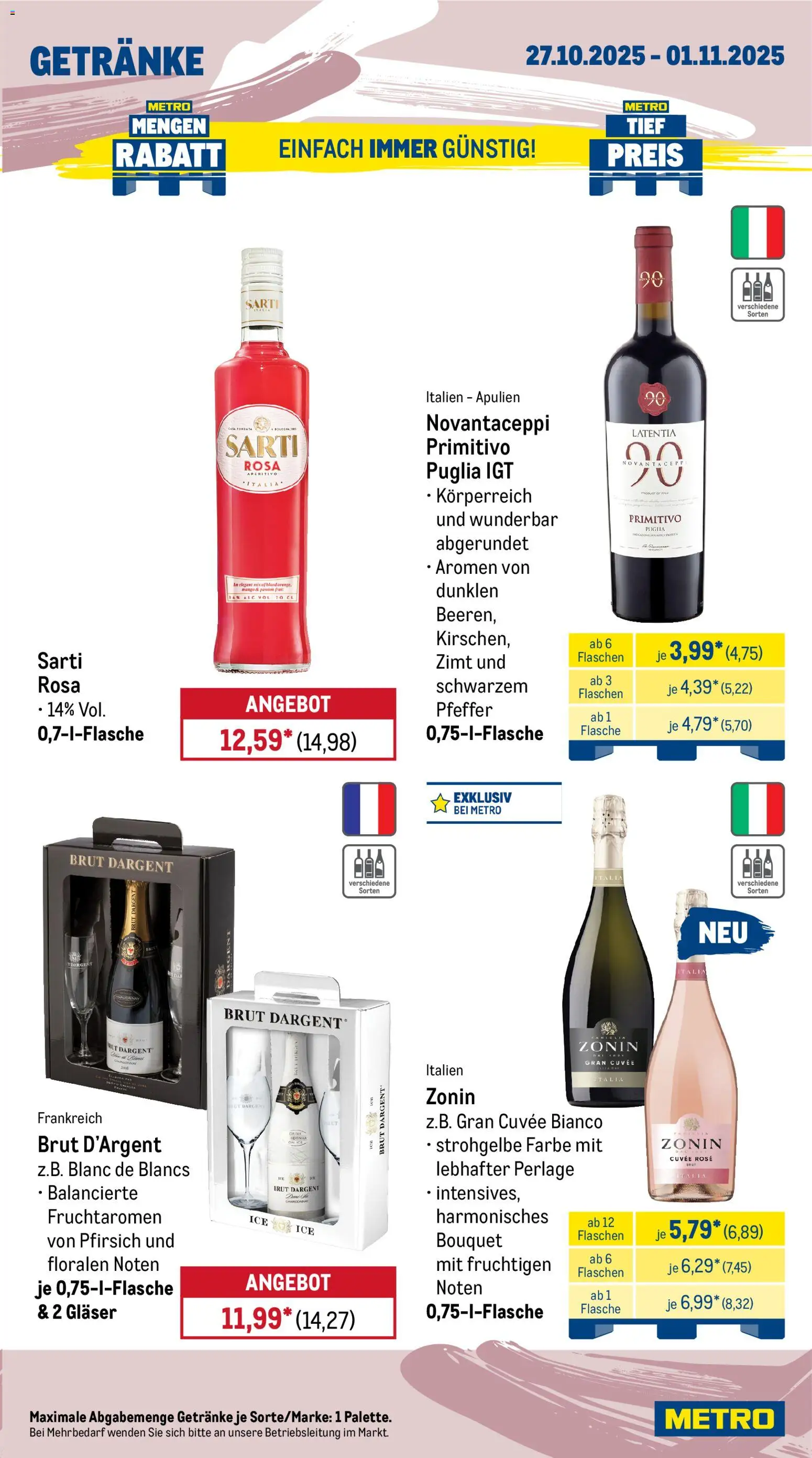 Metro Prospekt 	 – gültig ab 27.10.2025 | Seite: 17 | Produkte: Pfeffer, Pfirsich, Brut dargent