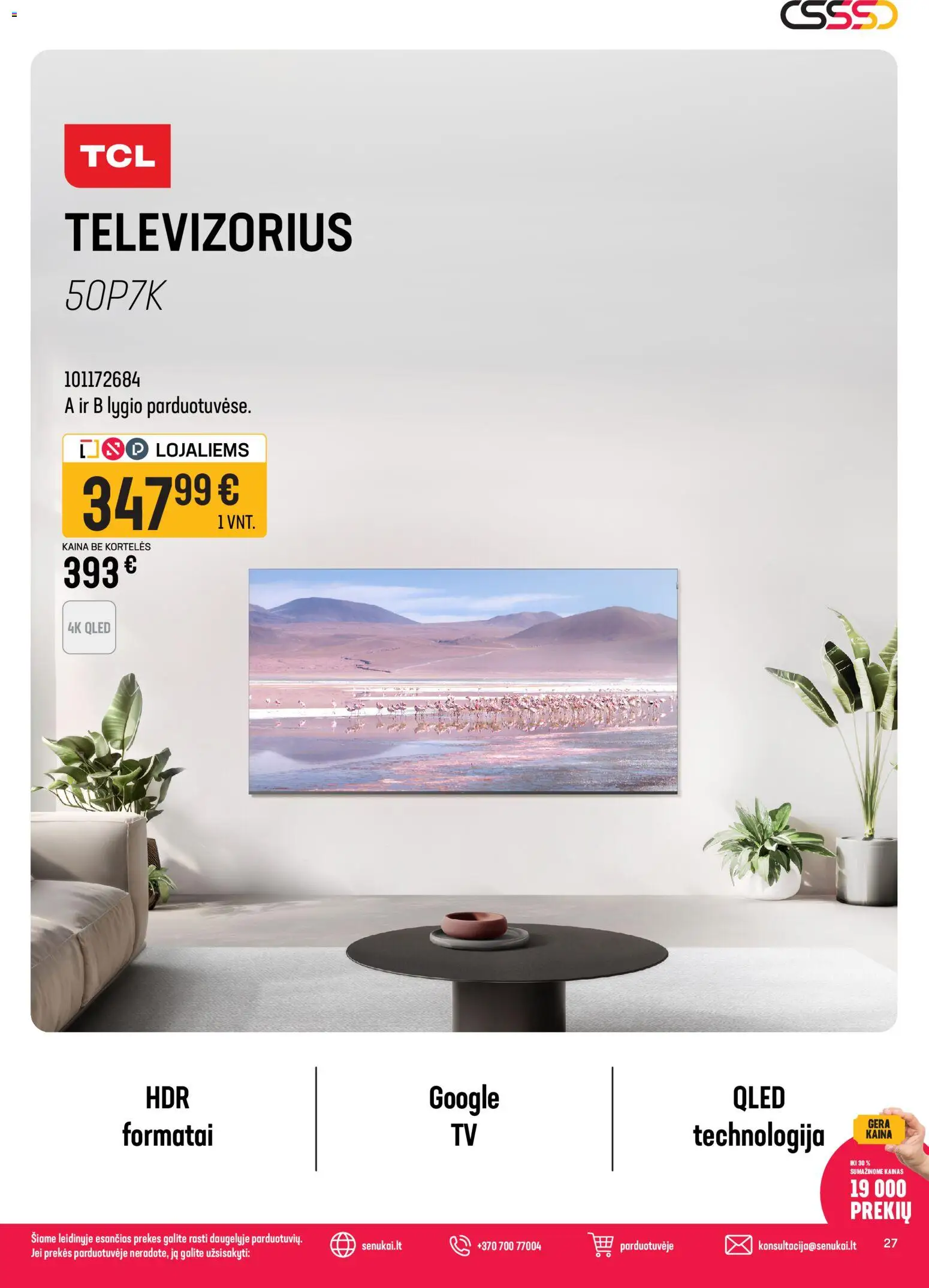 Senukai akcijos nuo 12.03.2026 | Puslapis: 27 | Prekių: Televizorius
