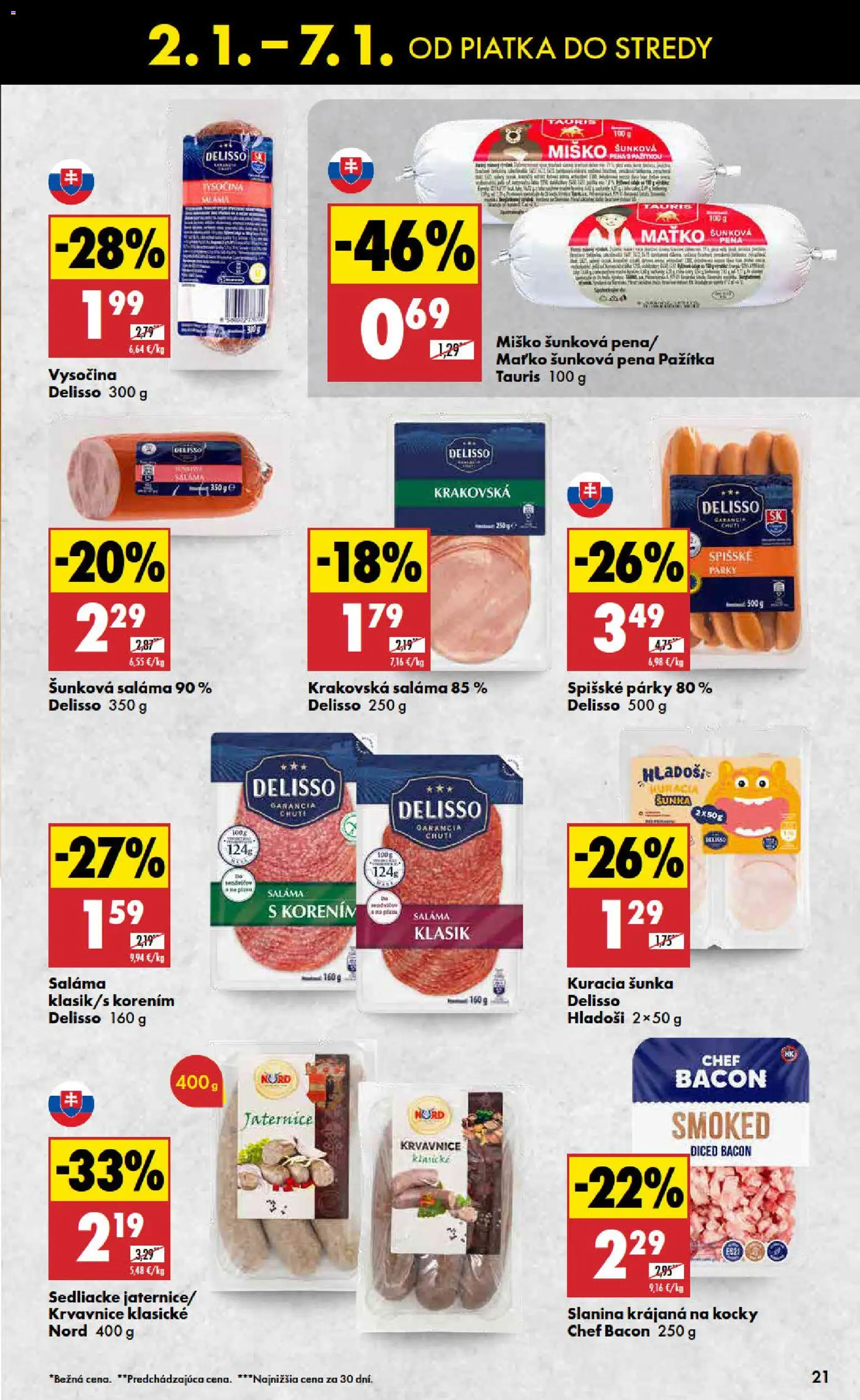 Nové Biedronka akcie – leták je platný od 02.01.2026 | Strana: 21 | Produkty: Pažítka, Saláma, Slanina, Párky