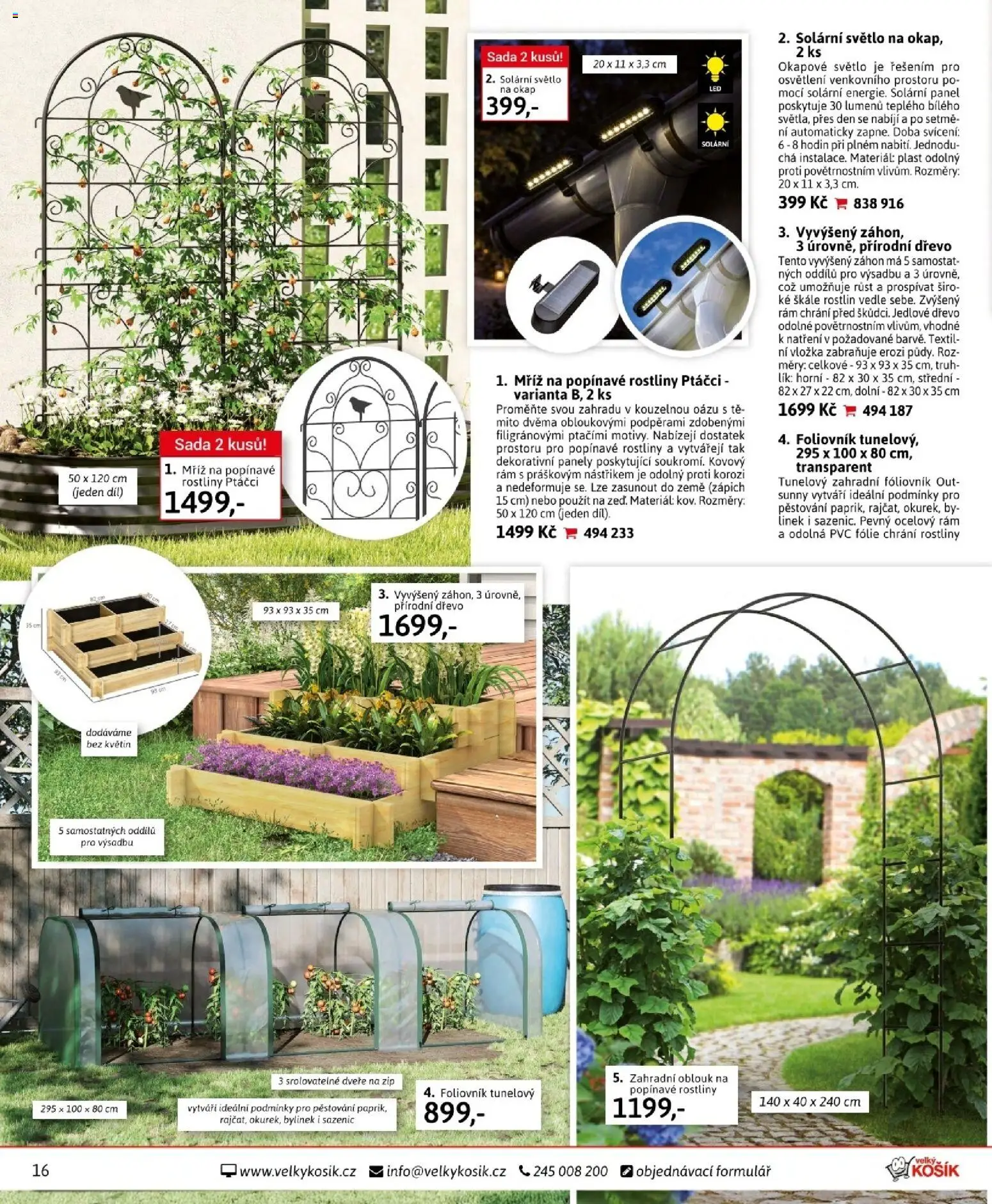 Velký Košík katalog duben 2026 od 01.04.2026 | Strana: 16 | Produkty: Zápich, Rostliny, Vyvýšený záhon, Mříž na popínavé rostliny