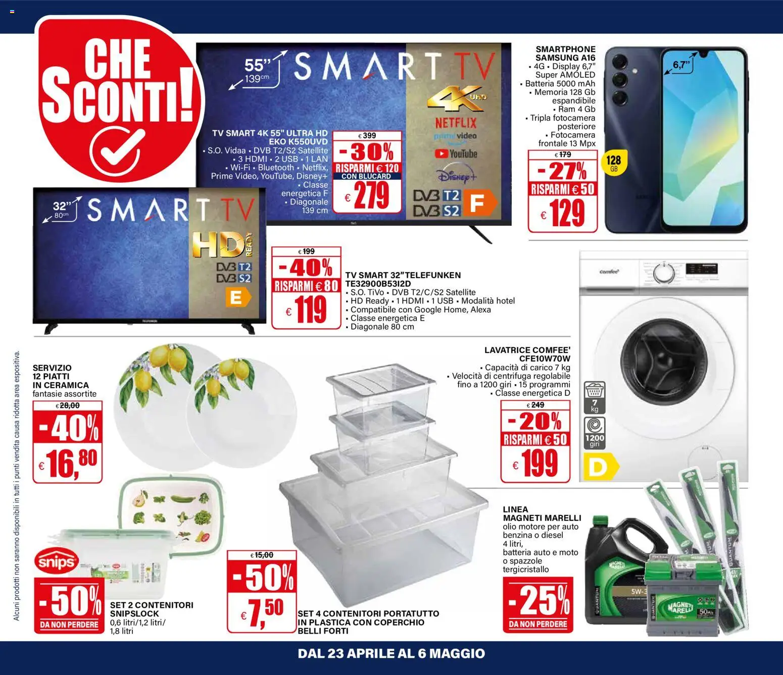 Volantino Il Gigante del 23.04.2026 | Pagina: 38 | Prodotti: Olio motore, Lavatrice, TV, Samsung