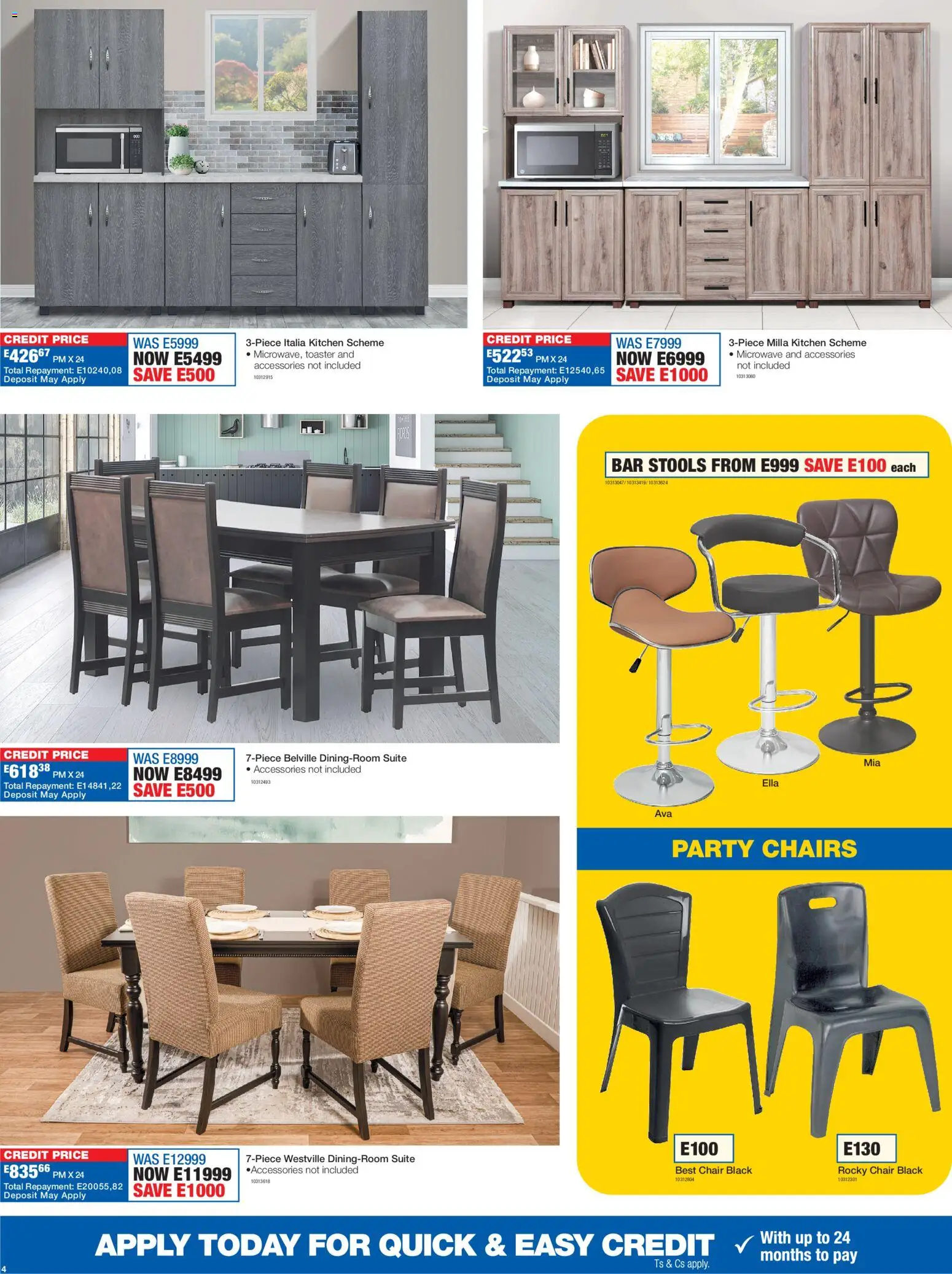 New OK Furniture catalogue – valid from 16.02.2026 | Page: 4 | Products: Toaster, Chair, Microwave