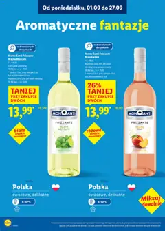 Monte Santi Frizzante Brzoskwinia, Różowe słodkie musujące wino od 01.09.2025 | Strona: 12