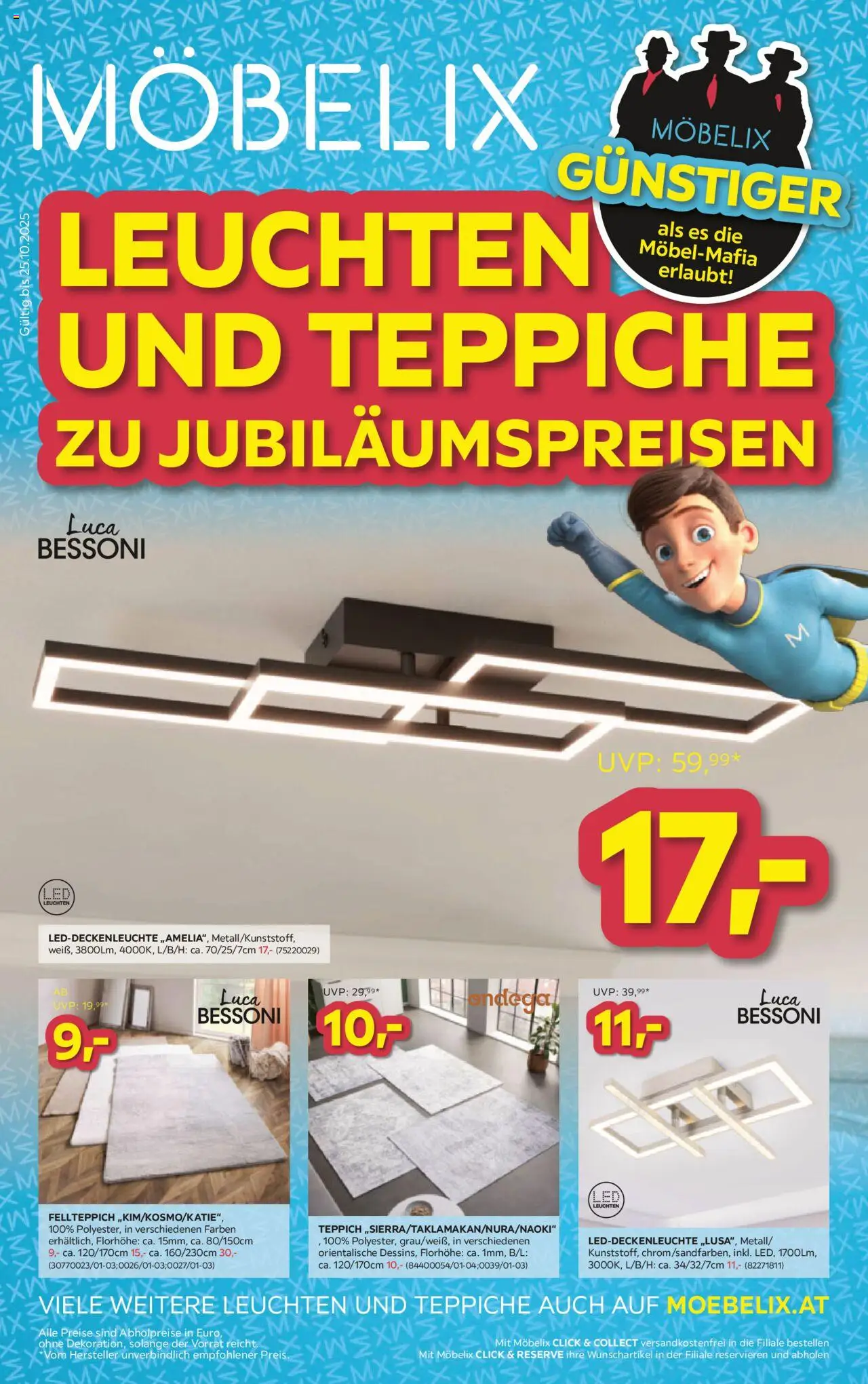Möbelix Leuchten und Teppiche gültig ab 21.10.2025 | Seite: 1 | Produkte: Teppich