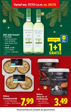 Deluxe Verse vis- of kreeftensoep, 900 - 950 ml - vanaf 3,67 EUR/L - Voorbeeld van een folder van Lidl, geldig van 17.12.2025 | Pagina: 22