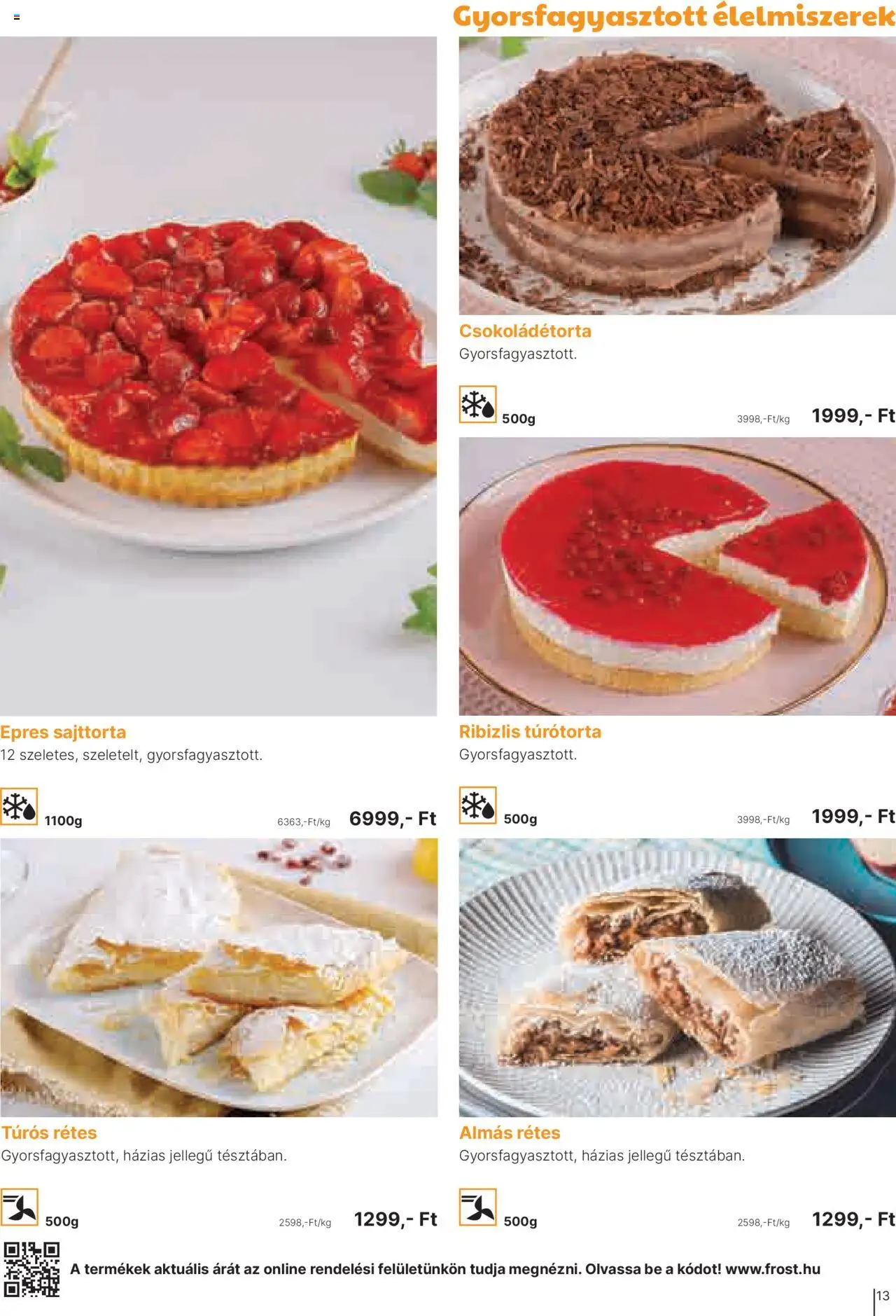 Family Frost akciós ujság - amely érvényes a következő dátumtól: 01.10.2025 | Oldal: 13 | Termékek: Sajttorta