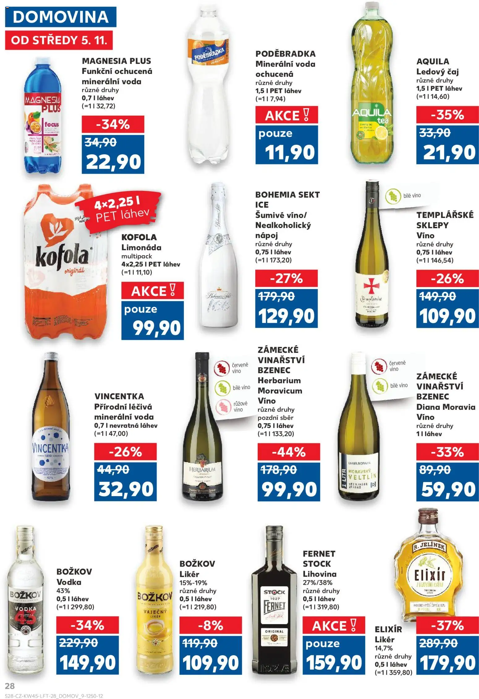 Kaufland leták - Ostrava od 05.11.2025 | Strana: 28 | Produkty: Bílé víno, Čaj, Bohemia Sekt Ice, Růžové víno