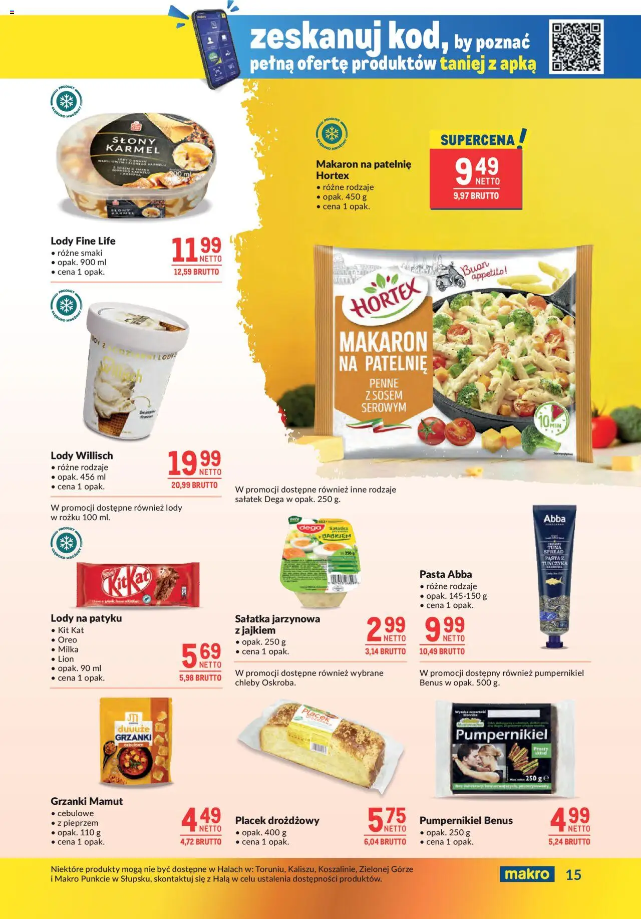Makro Gazetka od 27.05.2025 | Strona: 15 | Produkty: Pumpernikiel, Penne, Milka, Sałatka
